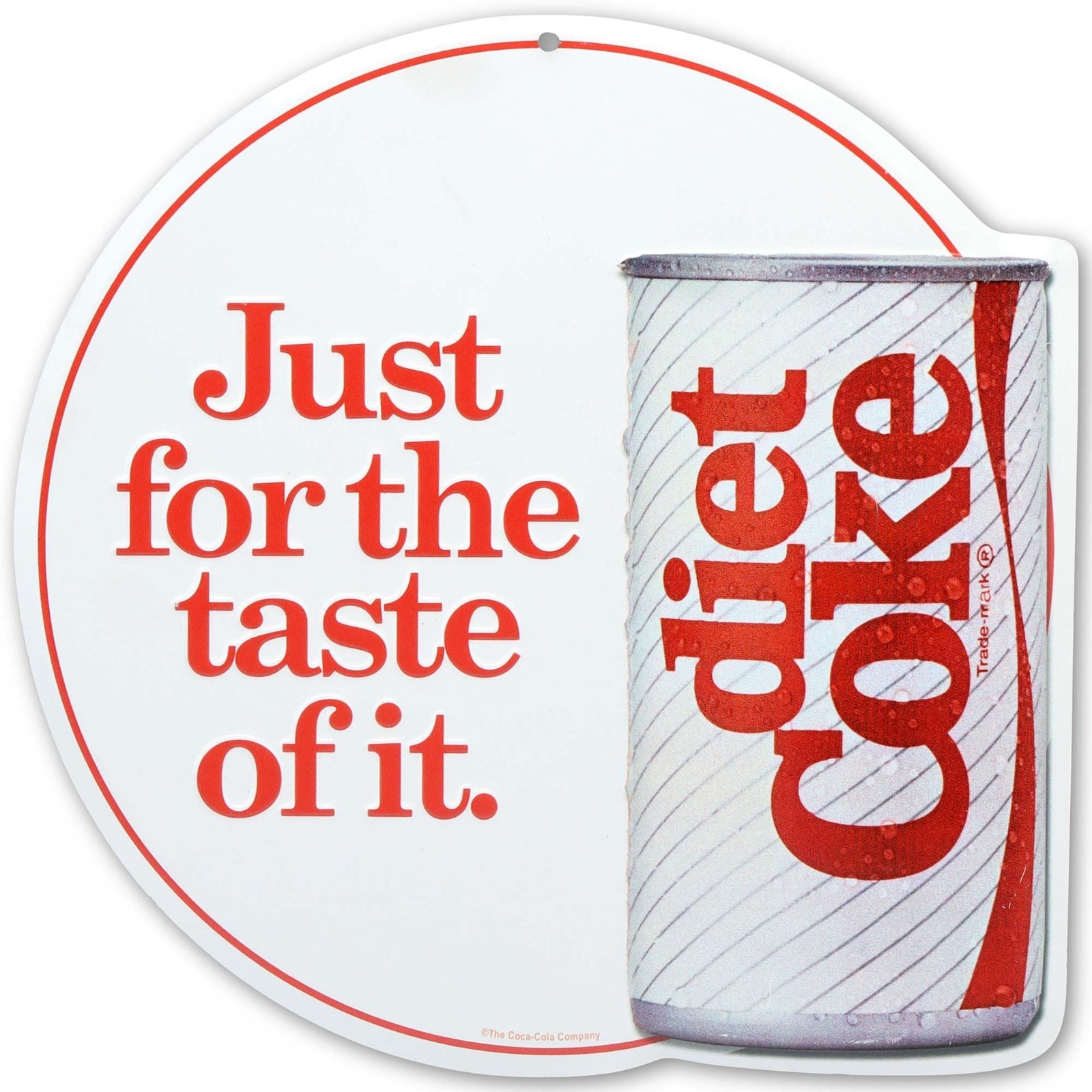 Vintage Style Layered Metal Sign - Diet Coke Just for the Taste Decor Vintage Style Layered Metal Sign - Diet Coke Just for the Taste Decor