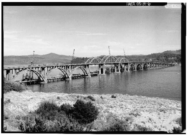 Photo:Alsea Bay Bridge Oregon 1960s General View Spanning Alsea Bay Photo:Alsea Bay Bridge Oregon 1960s General View Spanning Alsea Bay