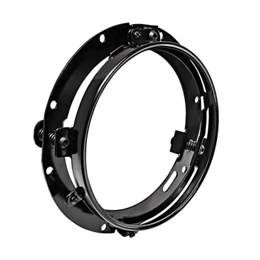 TRUE MODS 7 Inch Motorcycle Headlight Bracket for Harley Davidson Black