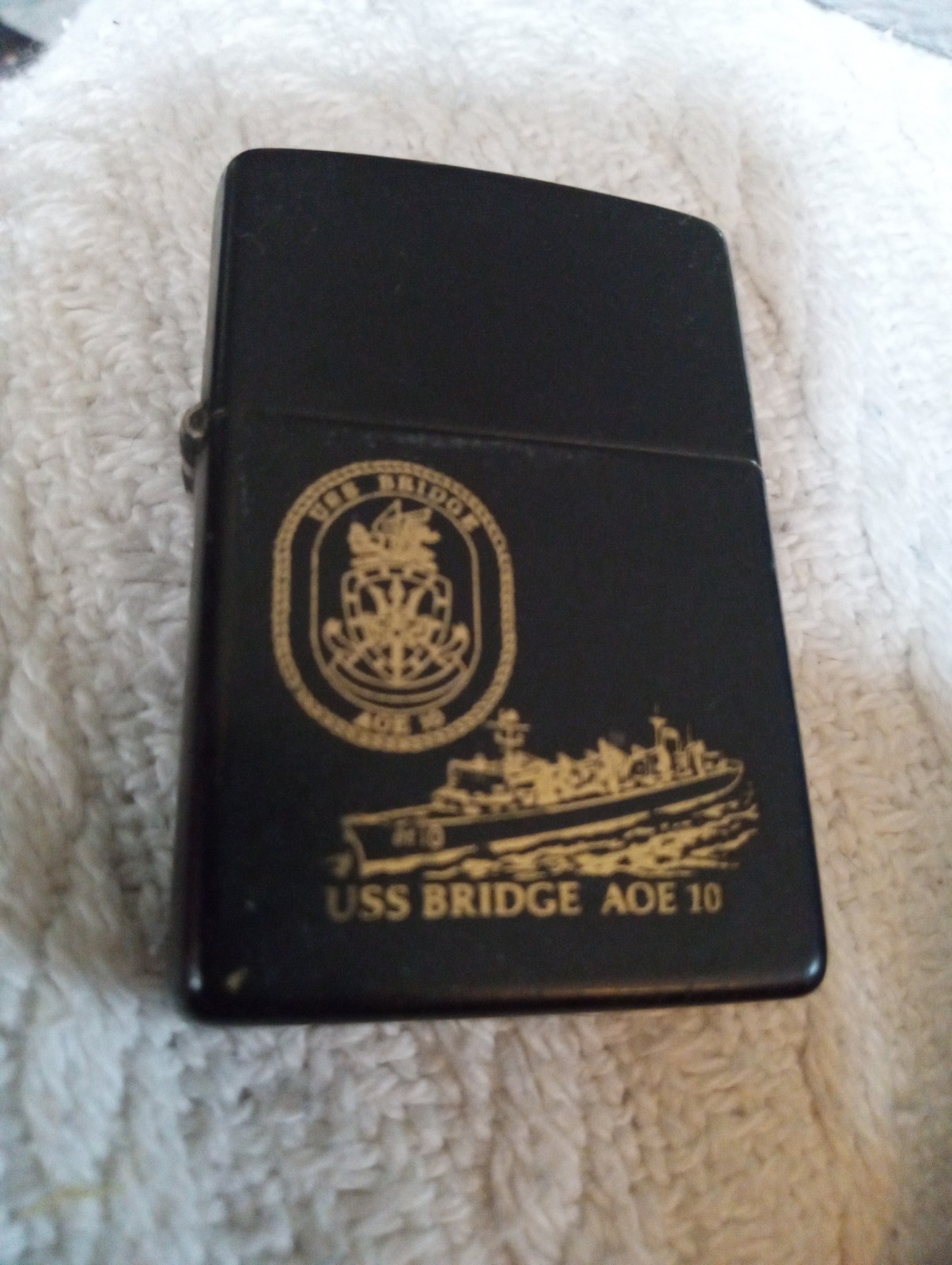 Zippo Lighter USS BRIDGE AOE 10