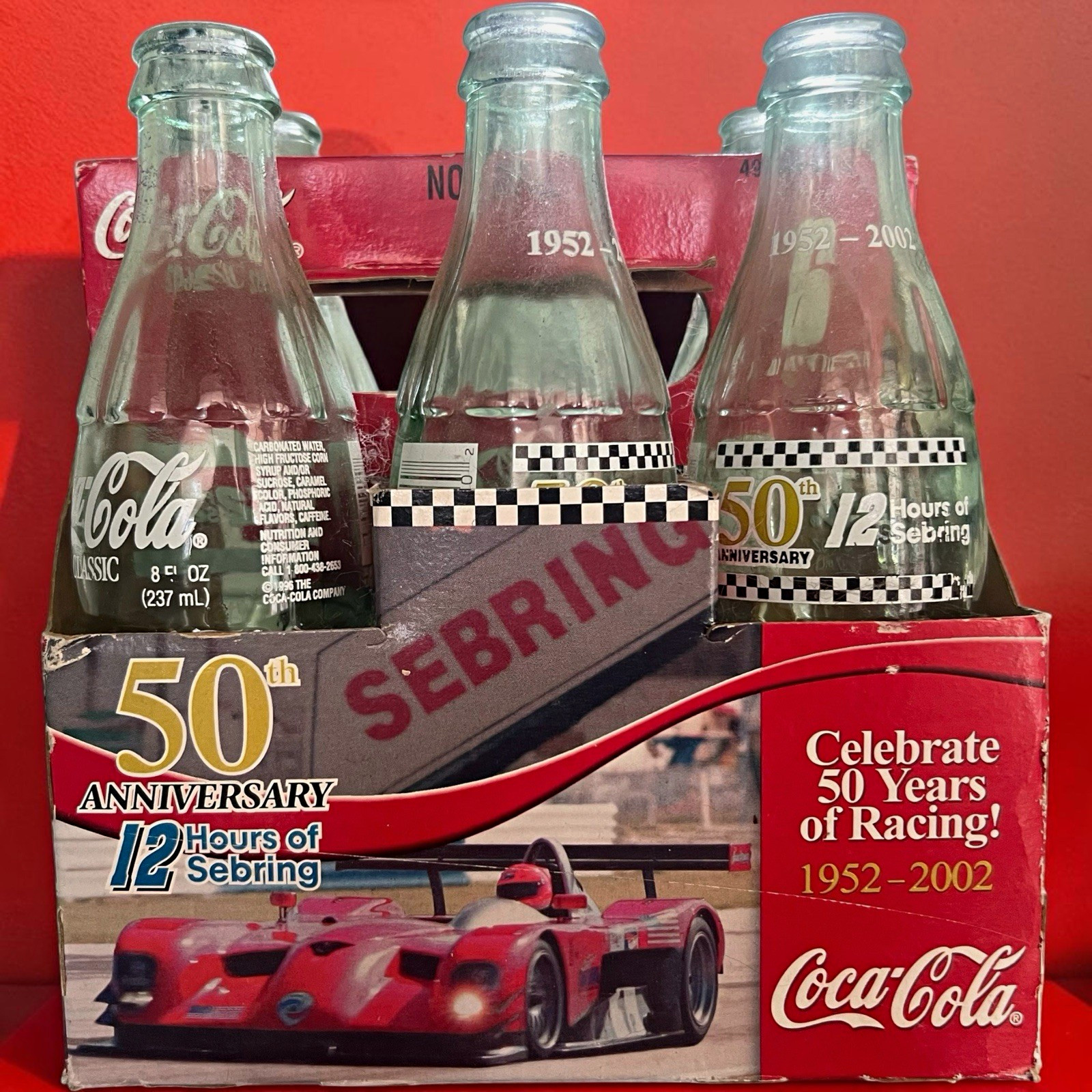Vintage 2002 Coca-Cola 50th Anniversary 12 Hours of Sebring Commemorative Bottle Vintage 2002 Coca-Cola 50th Anniversary 12 Hours of Sebring Commemorative Bottle