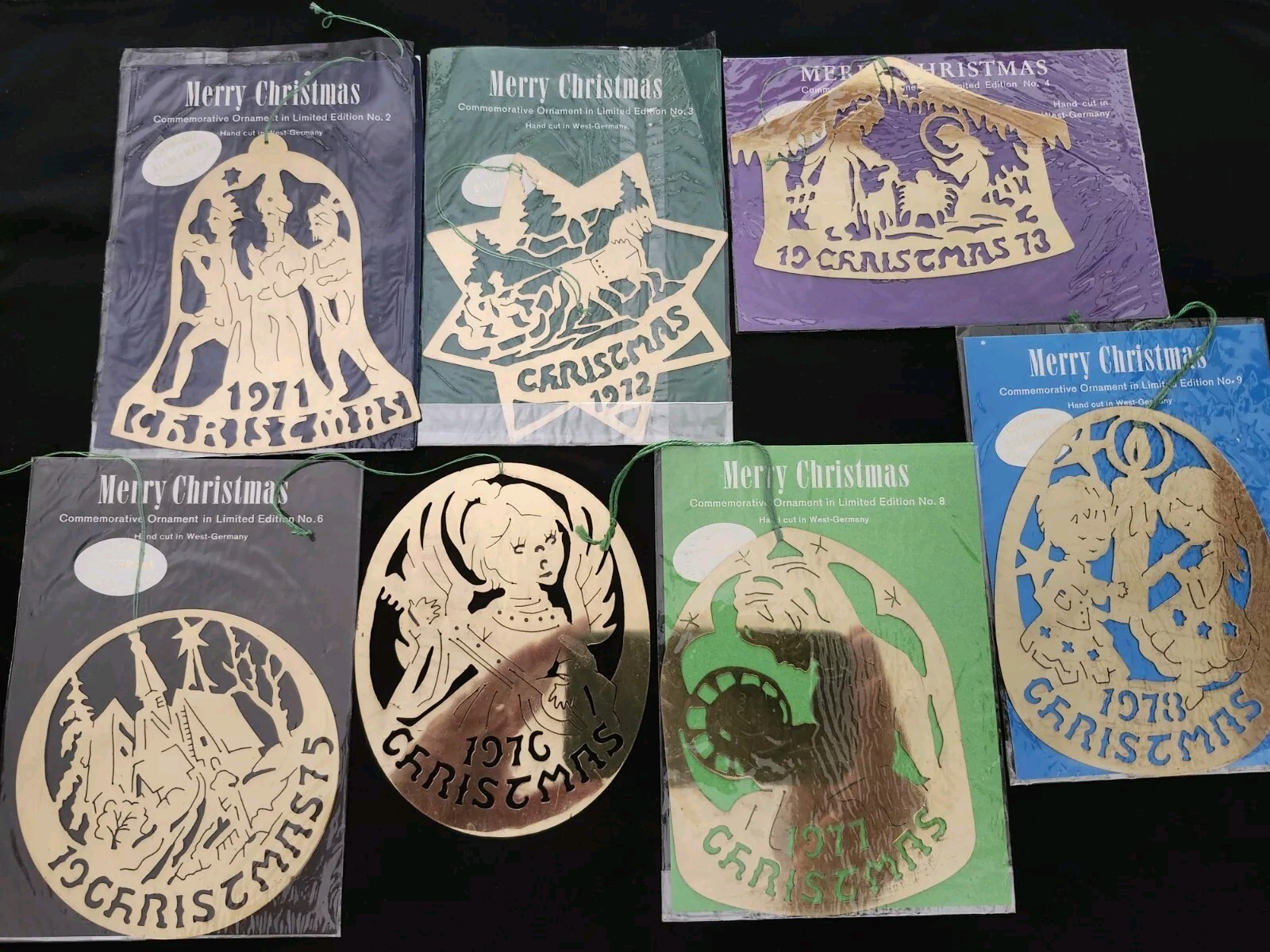 Beidermann Hand Cut Brass Ornaments 1971-1978 Beidermann Hand Cut Brass Ornaments 1971-1978