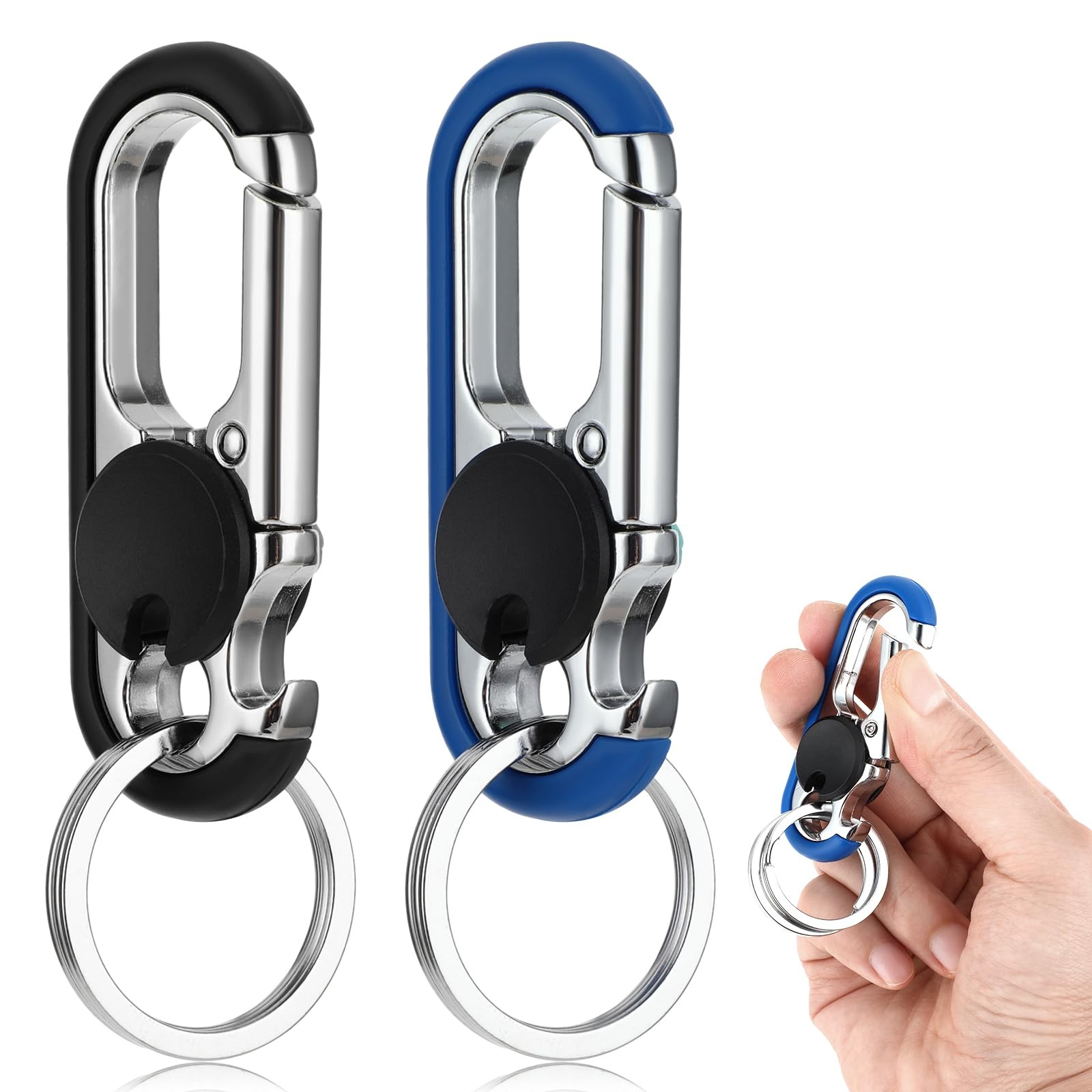 2 llaveros para hombre, llaveros antipérdida para llaves de coche, 2 llaveros para hombre, llaveros antipérdida para llaves de coche,