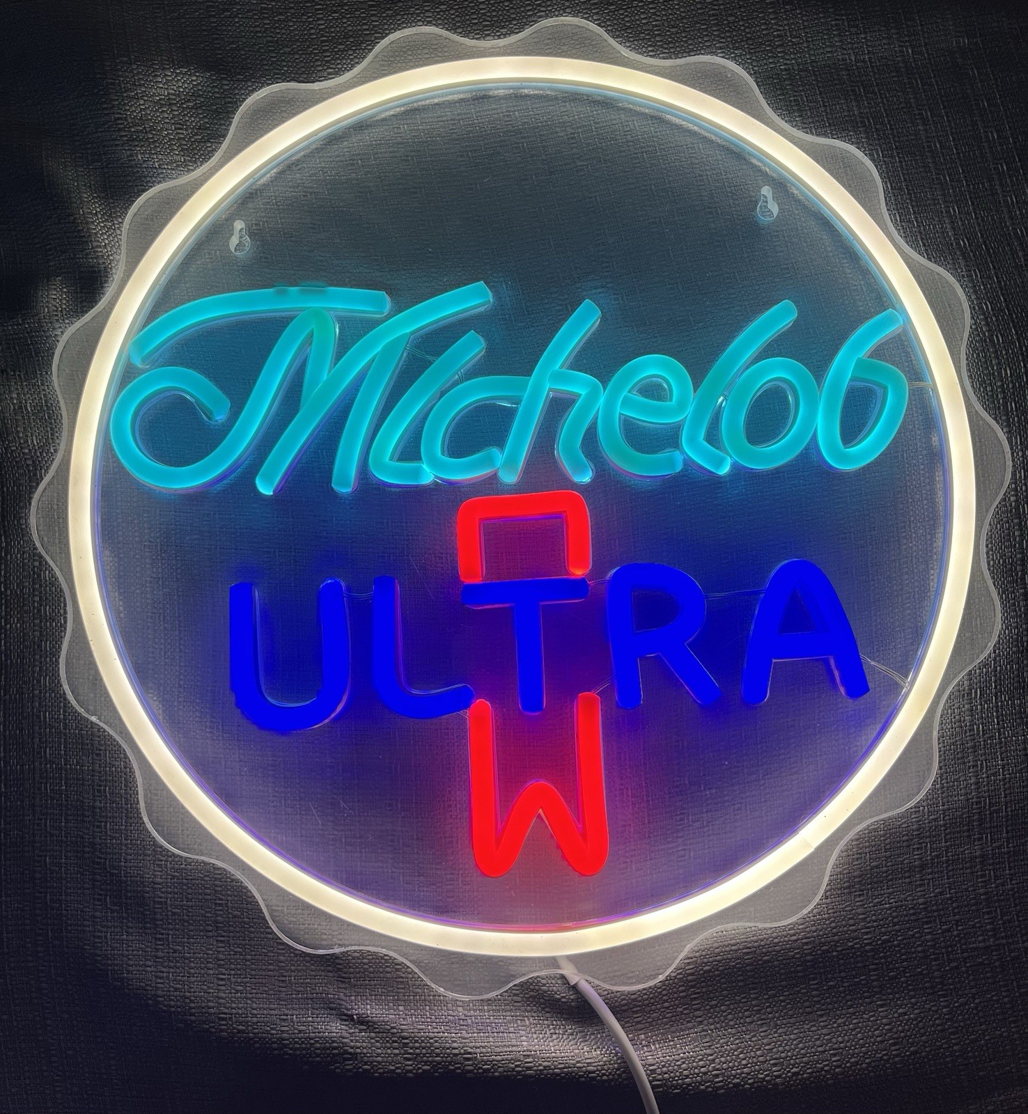 Michelob Ultra Neon Beer Sign Light-Up Bar Decor Adjustable Brightness Michelob Ultra Neon Beer Sign Light-Up Bar Decor Adjustable Brightness