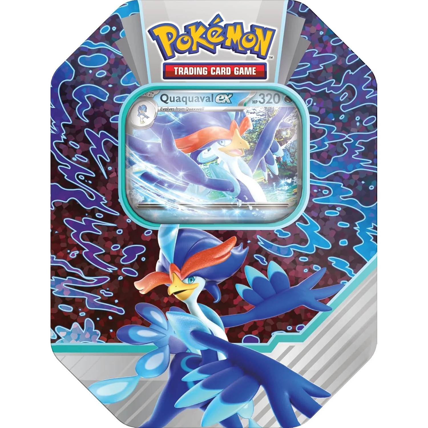 Pokemon TCG: Paldea Partners Tin - Quaquaval ex - 4 Packs Pokemon TCG: Paldea Partners Tin - Quaquaval ex - 4 Packs