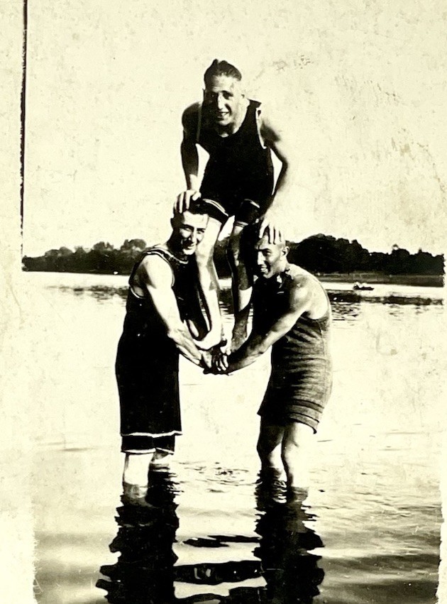 Handsome Muscular Guys c. 1920s Swim trunks Swimsuit RPPC Handsome Muscular Guys c. 1920s Swim trunks Swimsuit RPPC