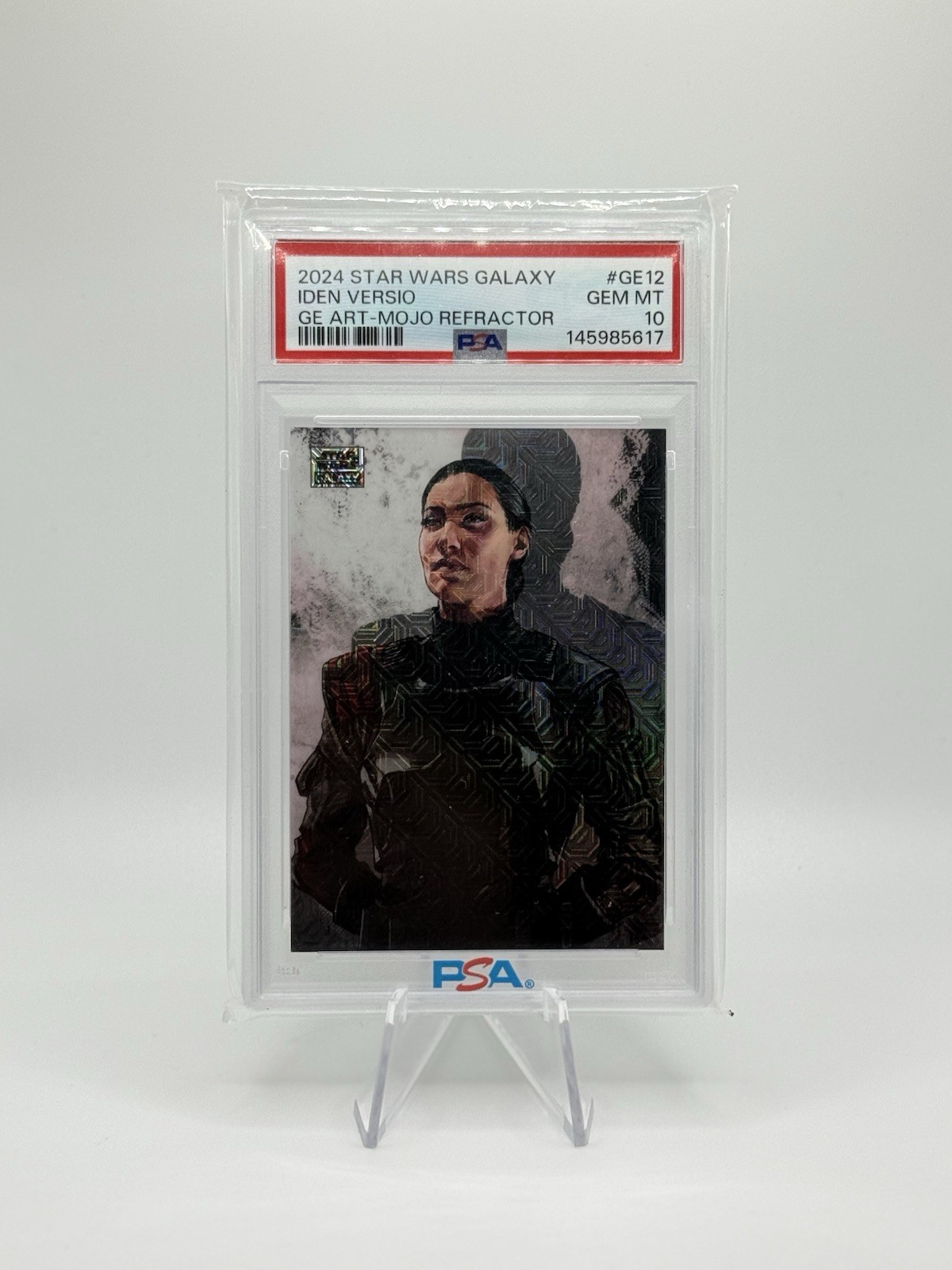 2024 Topps Star Wars Galaxy Iden Versio Mojo Refractor /50 #GE-12 PSA 10 2024 Topps Star Wars Galaxy Iden Versio Mojo Refractor /50 #GE-12 PSA 10