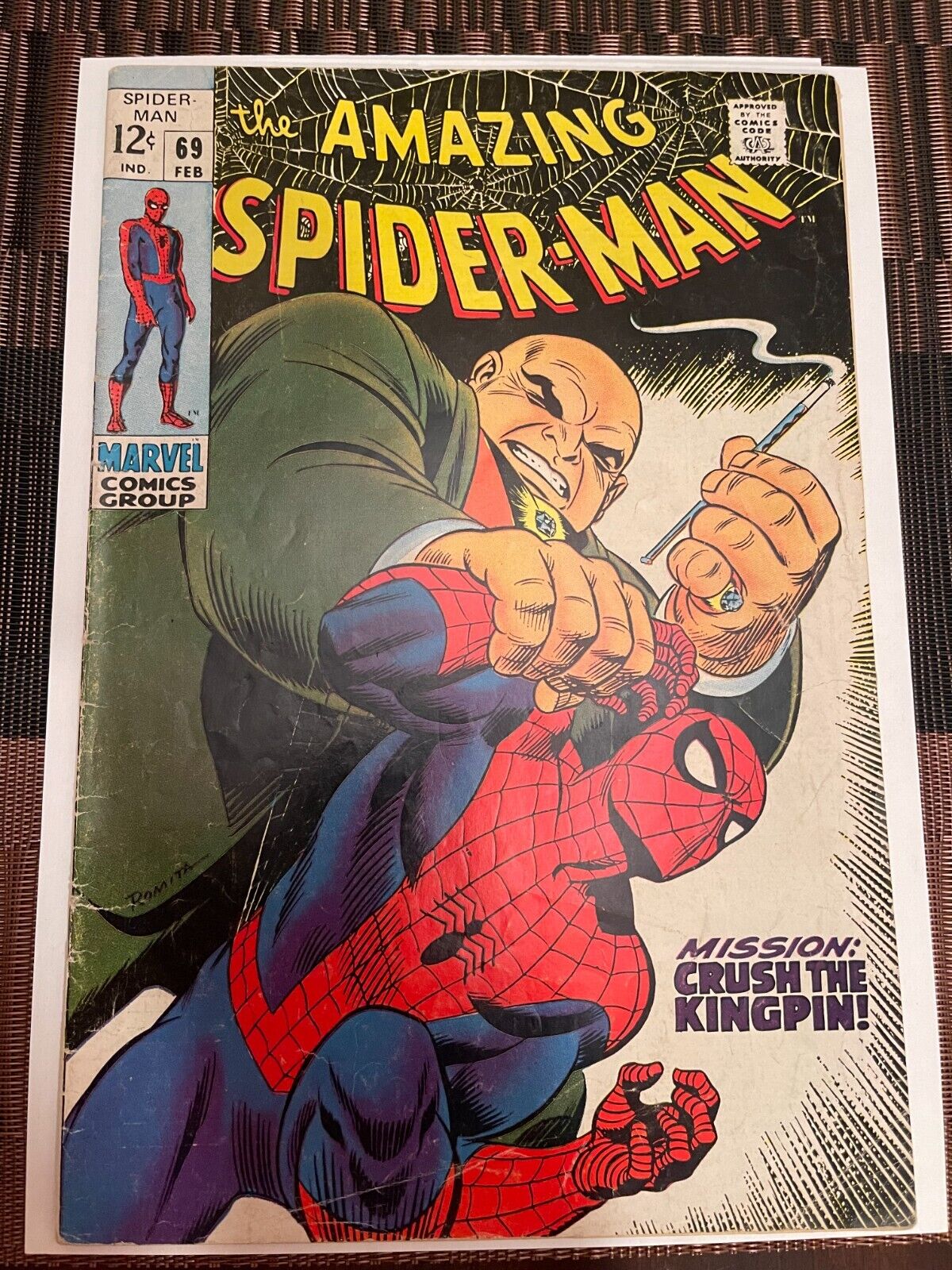 AMAZING SPIDER-MAN #69 - Kingpin Cover (1970)