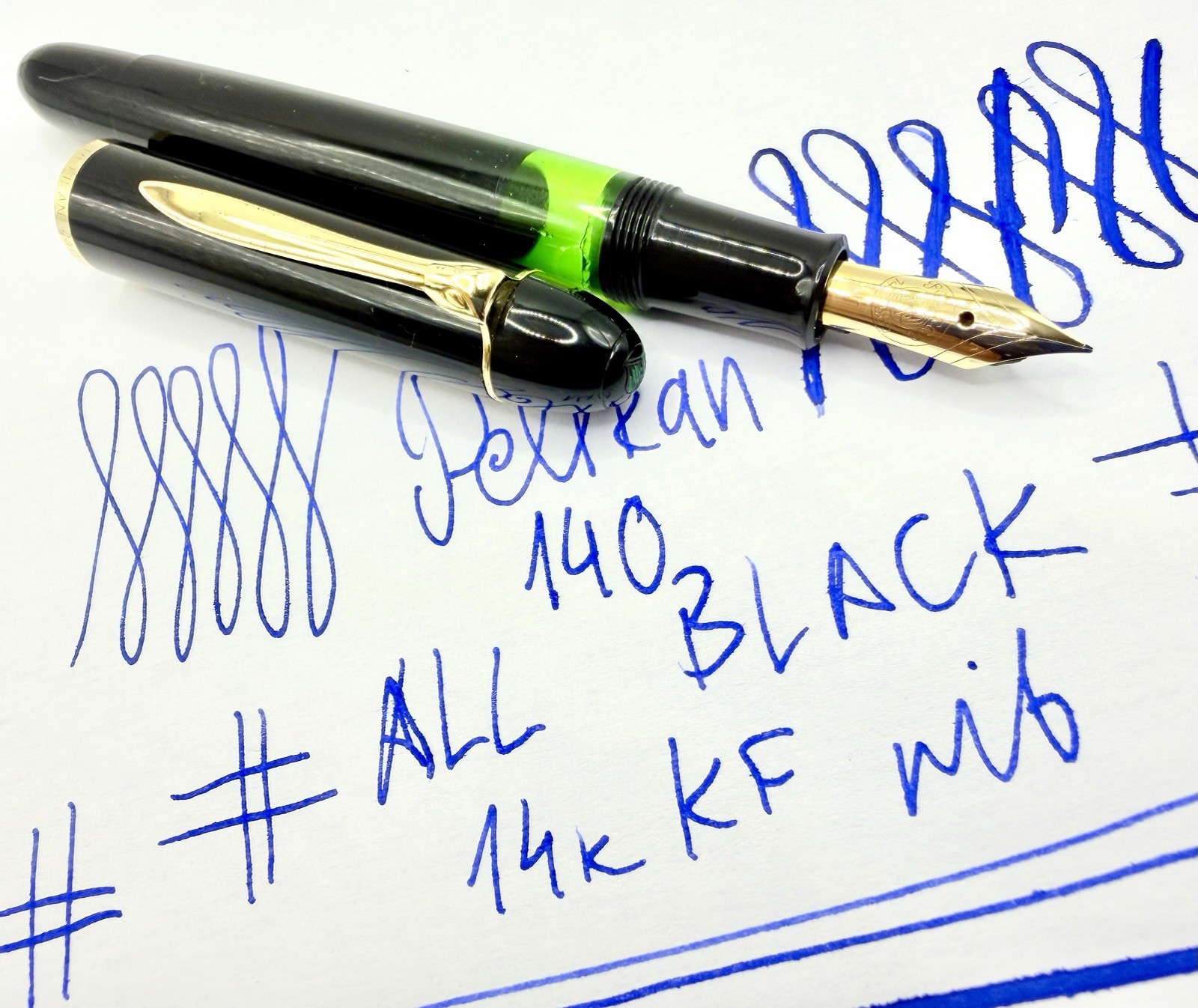 1950's PELIKAN 140 Full BLACK Torpedo Serviced Fountain Pen-Flexy F Nib- 400 1950's PELIKAN 140 Full BLACK Torpedo Serviced Fountain Pen-Flexy F Nib- 400