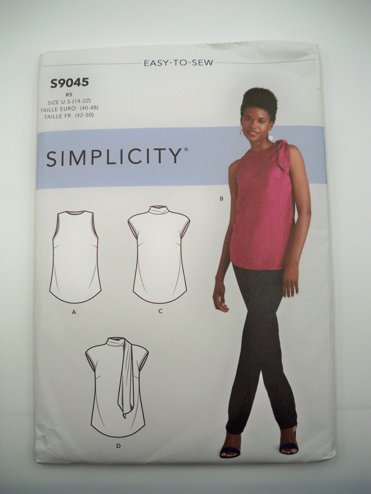 Simplicity S9045 Sewing Pattern Misses Top Size 14-22 Uncut FF Easy Sew Plus Simplicity S9045 Sewing Pattern Misses Top Size 14-22 Uncut FF Easy Sew Plus