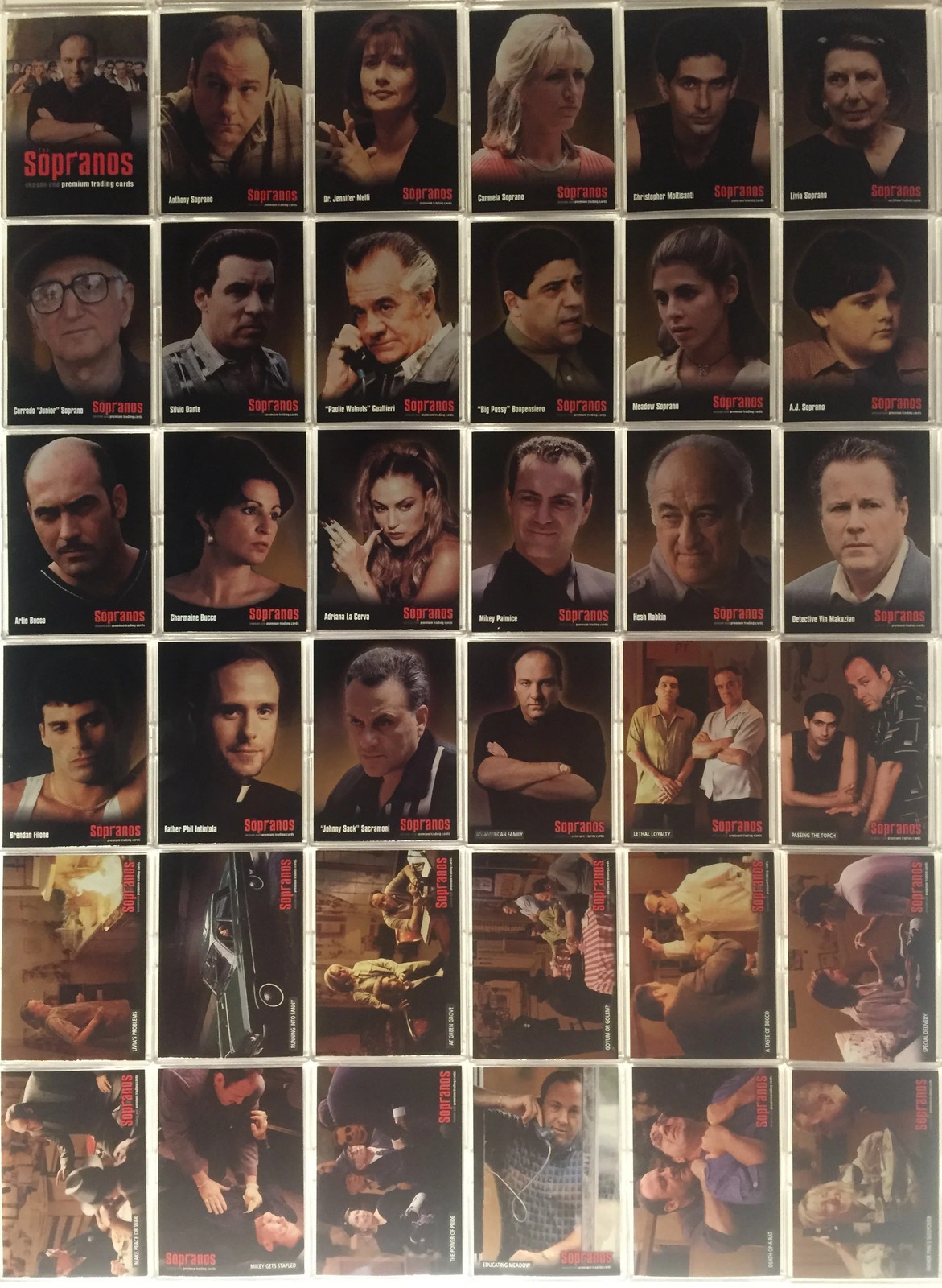 Sopranos Season One Base Card Set 72 Cards Inkworks 2005 HBO TV Show Sopranos Season One Base Card Set 72 Cards Inkworks 2005 HBO TV Show