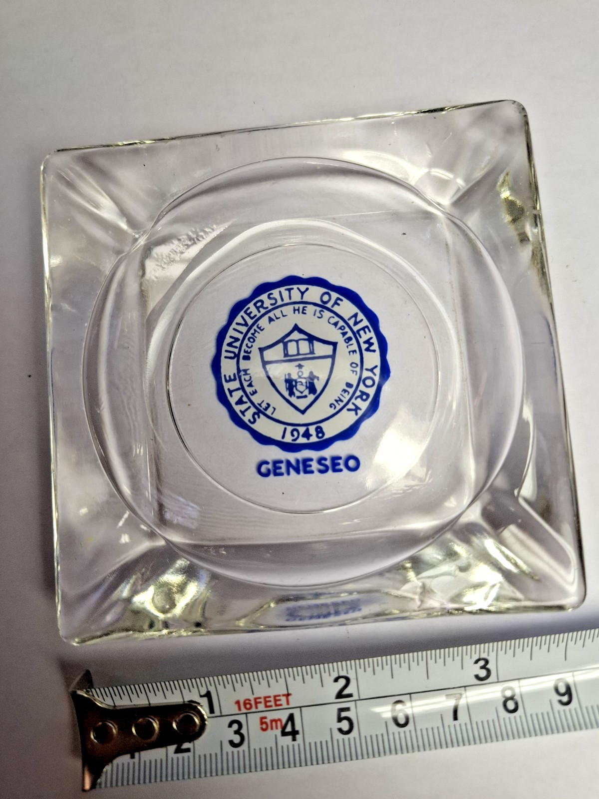 Vintage Marketing Ashtray State University New York 1948 Geneseo 4 Lobe Vintage Marketing Ashtray State University New York 1948 Geneseo 4 Lobe