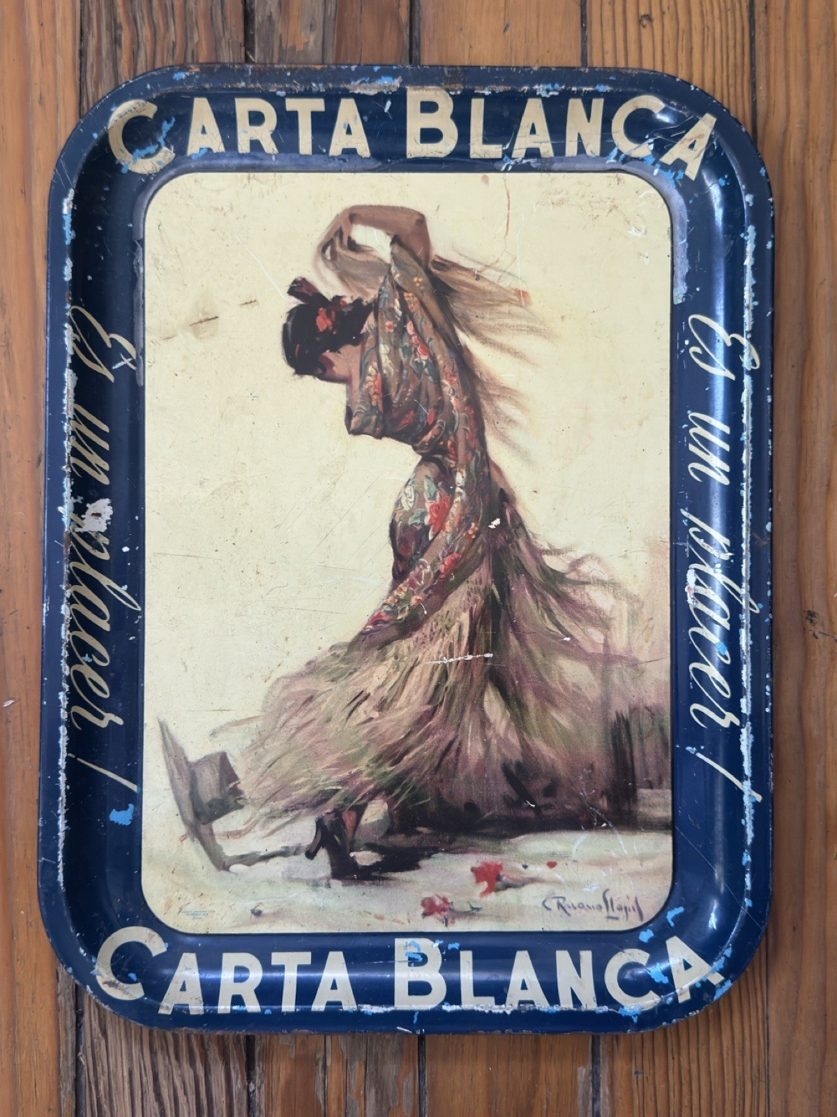 Mexican CARTA BLANCA Tin Tray 1930’s Mexico 13.25 X 10.5” Beer Charola •Rare• Mexican CARTA BLANCA Tin Tray 1930’s Mexico 13.25 X 10.5” Beer Charola •Rare•
