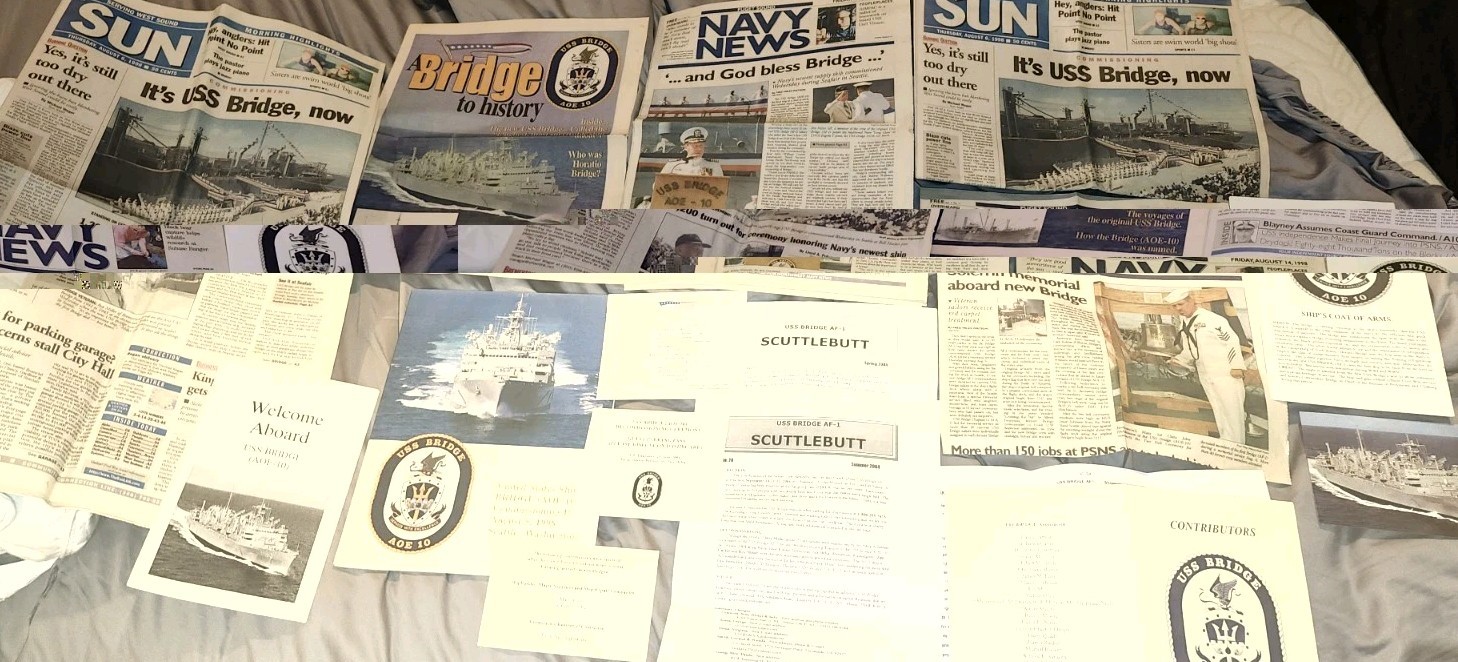 USS Bridge AOE 10 Collection Commish Decommissioning 98 - 04 United States Navy
