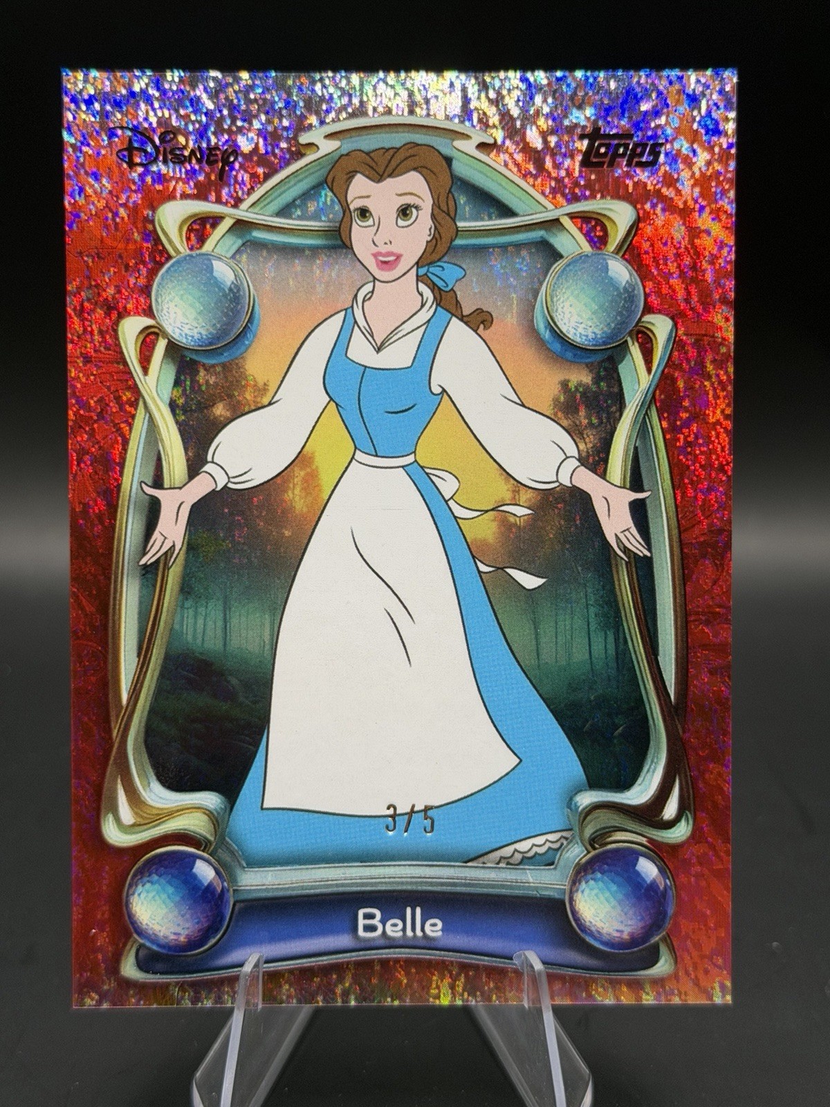 2025 Topps Disney Wonder Belle, Red /5 #43 Beauty & The Beast 2025 Topps Disney Wonder Belle, Red /5 #43 Beauty & The Beast