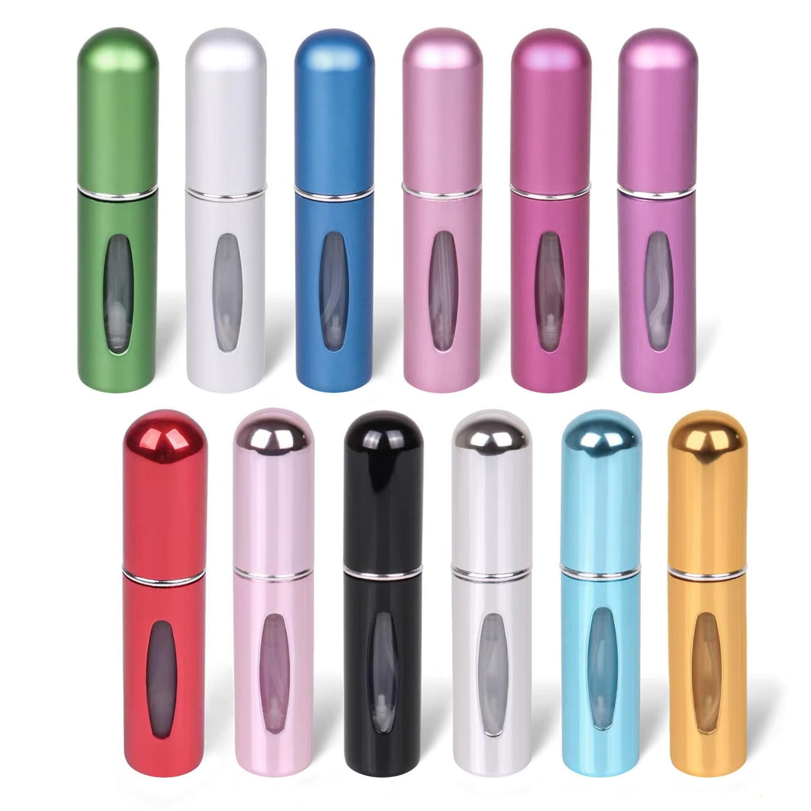 starfa lab 12 PCS Travel Refillable Perfume Atomizer Bottles,5ml colorful 