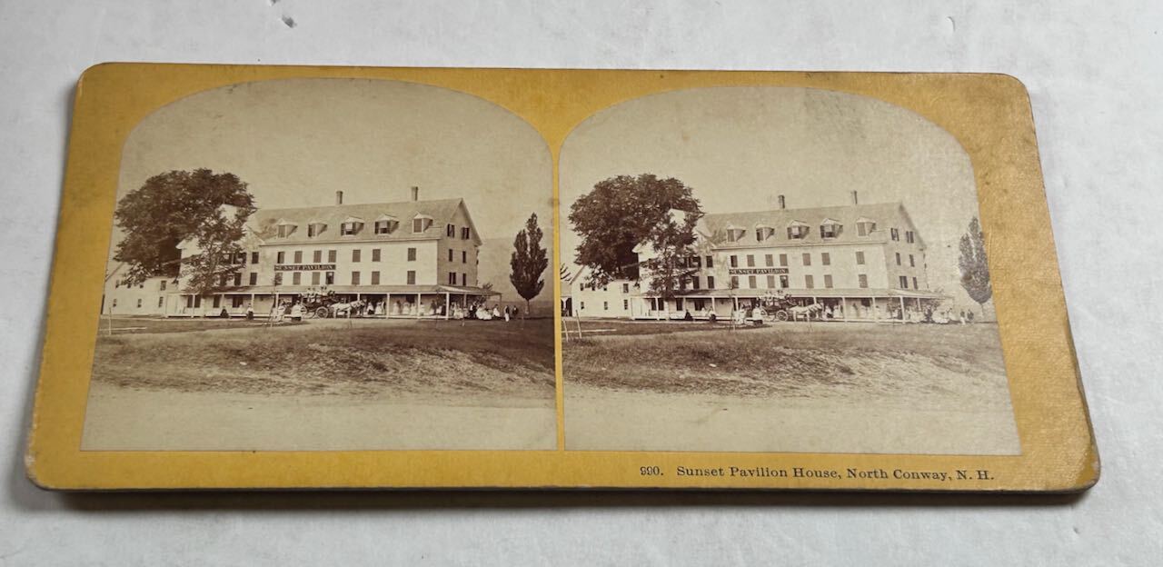 Stereoview Photo Sunset Pavilion House North Conway NH Kilburn Brothers Stereoview Photo Sunset Pavilion House North Conway NH Kilburn Brothers
