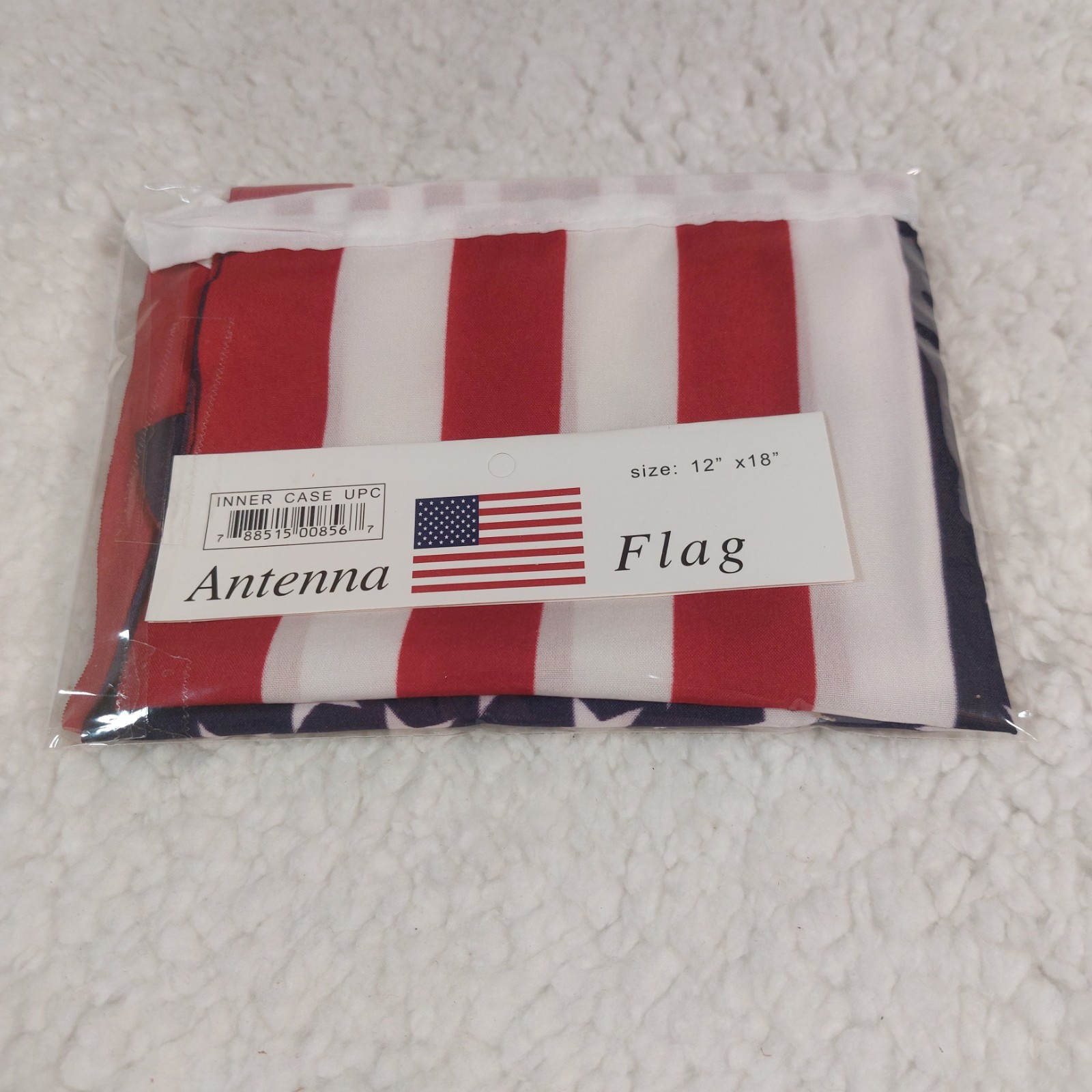 American Flag for Car Antenna 12" x 8" Slides On Existing Antenna United States