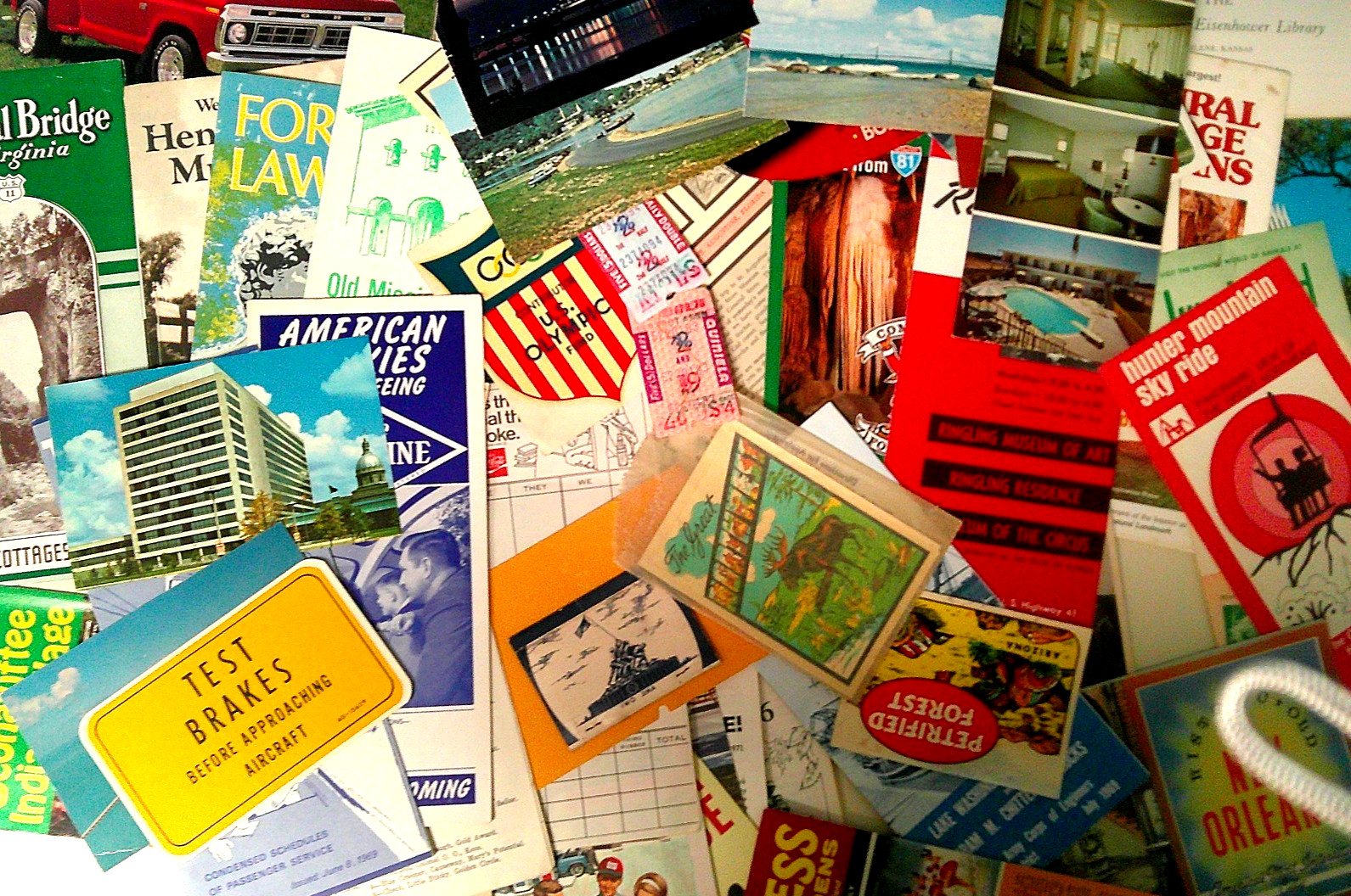 VTG Travel Ephemera Lot Maps Postcards Railroad Brochures VTG Travel Ephemera Lot Maps Postcards Railroad Brochures