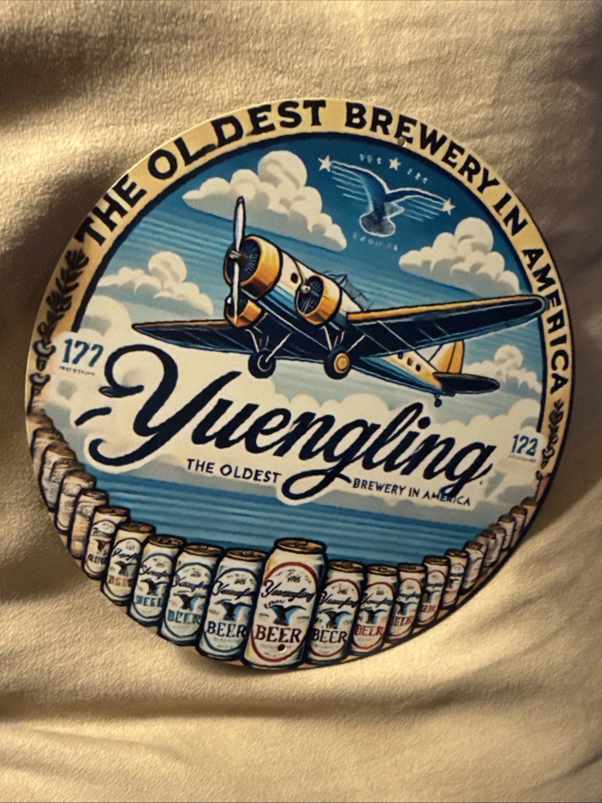 Awesome YUENGLING-Oldest Brewery In America W/variety Cans Of Beer Tin 7.8”x7.8” Awesome YUENGLING-Oldest Brewery In America W/variety Cans Of Beer Tin 7.8”x7.8”