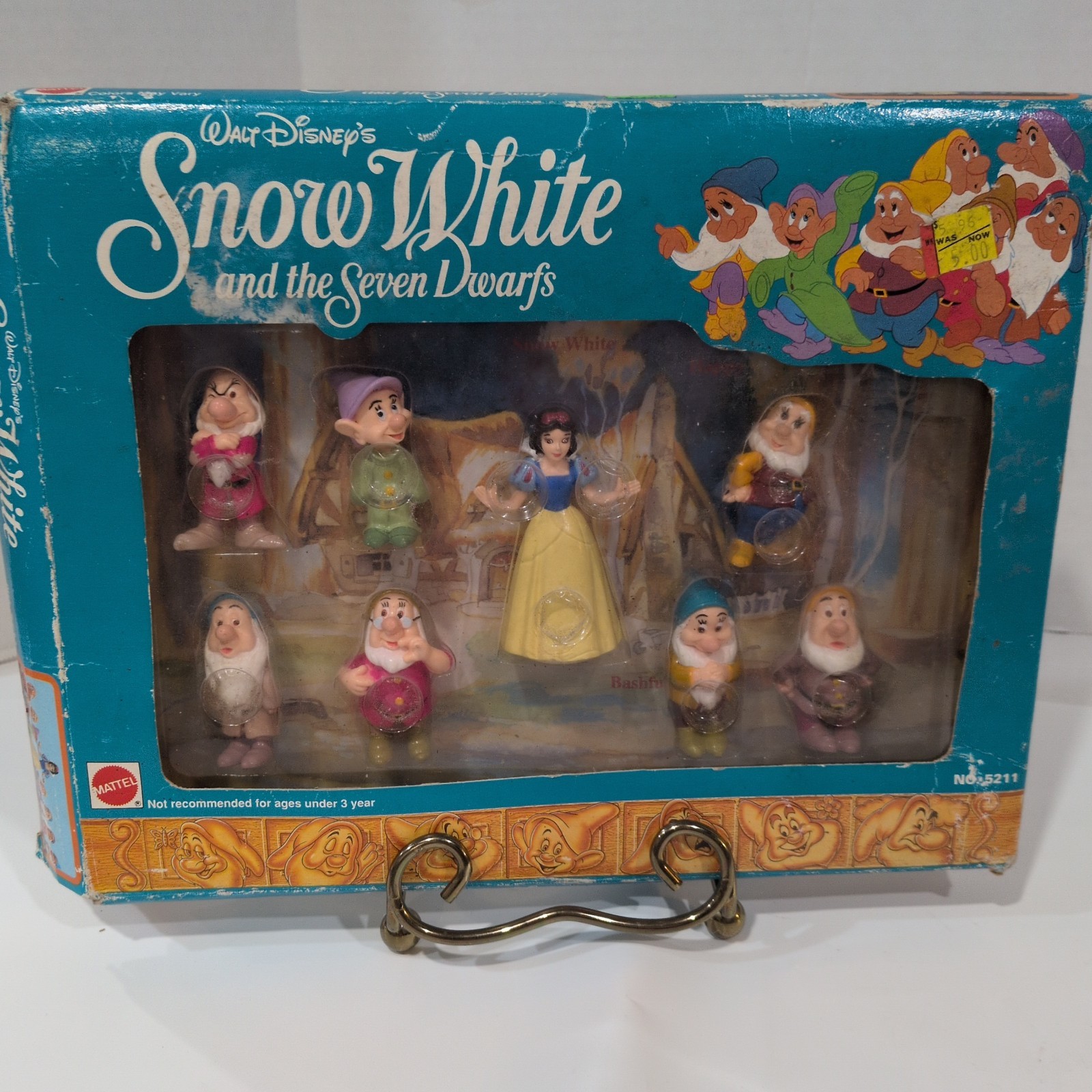 Vintage Mattel WALT DISNEY'S SNOW WHITE SEVEN DWARFS Brand New Rare Collectable Vintage Mattel WALT DISNEY'S SNOW WHITE SEVEN DWARFS Brand New Rare Collectable