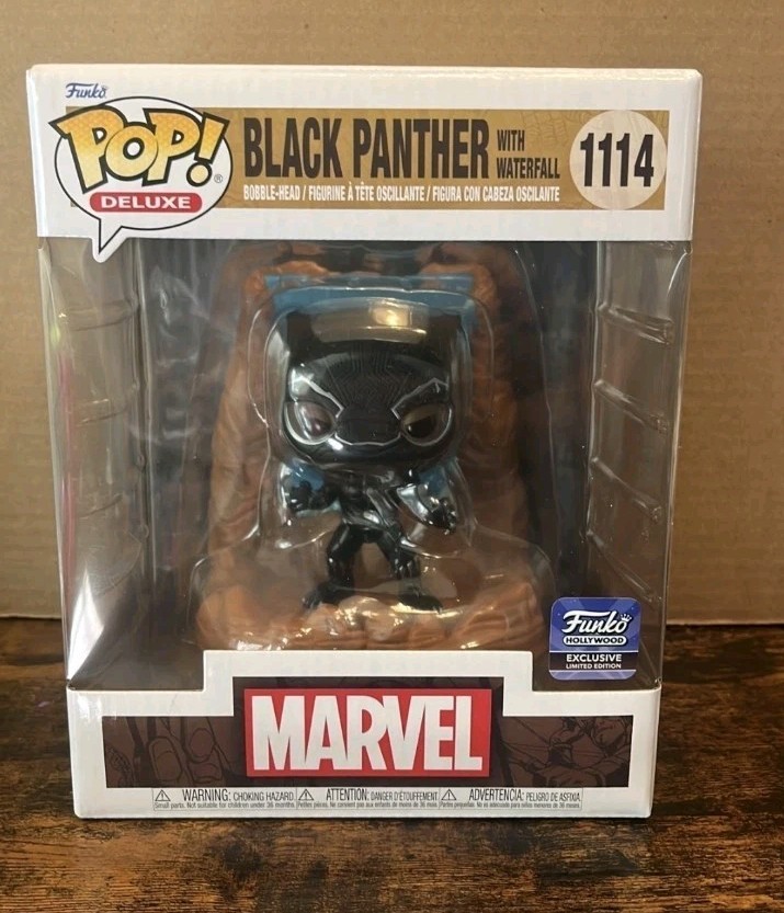 Funko Pop Deluxe: Marvel - Black Panther With Waterfall - Funko Hollywood Store Funko Pop Deluxe: Marvel - Black Panther With Waterfall - Funko Hollywood Store