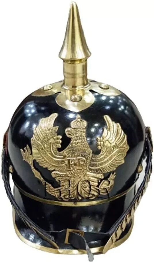 Medieval Helmet Pickelhaube Helmet German Large Size Head Polished Gift Medieval Helmet Pickelhaube Helmet German Large Size Head Polished Gift