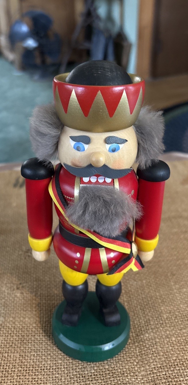 Patriotic German King Nutcracker Seiffener Made In Germany