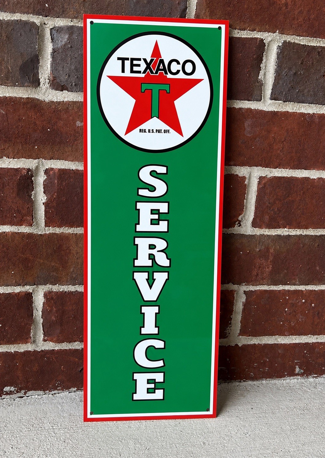 Texaco Service Garage Metal Gasoline Gas sign Pump Oil Texaco Service Garage Metal Gasoline Gas sign Pump Oil