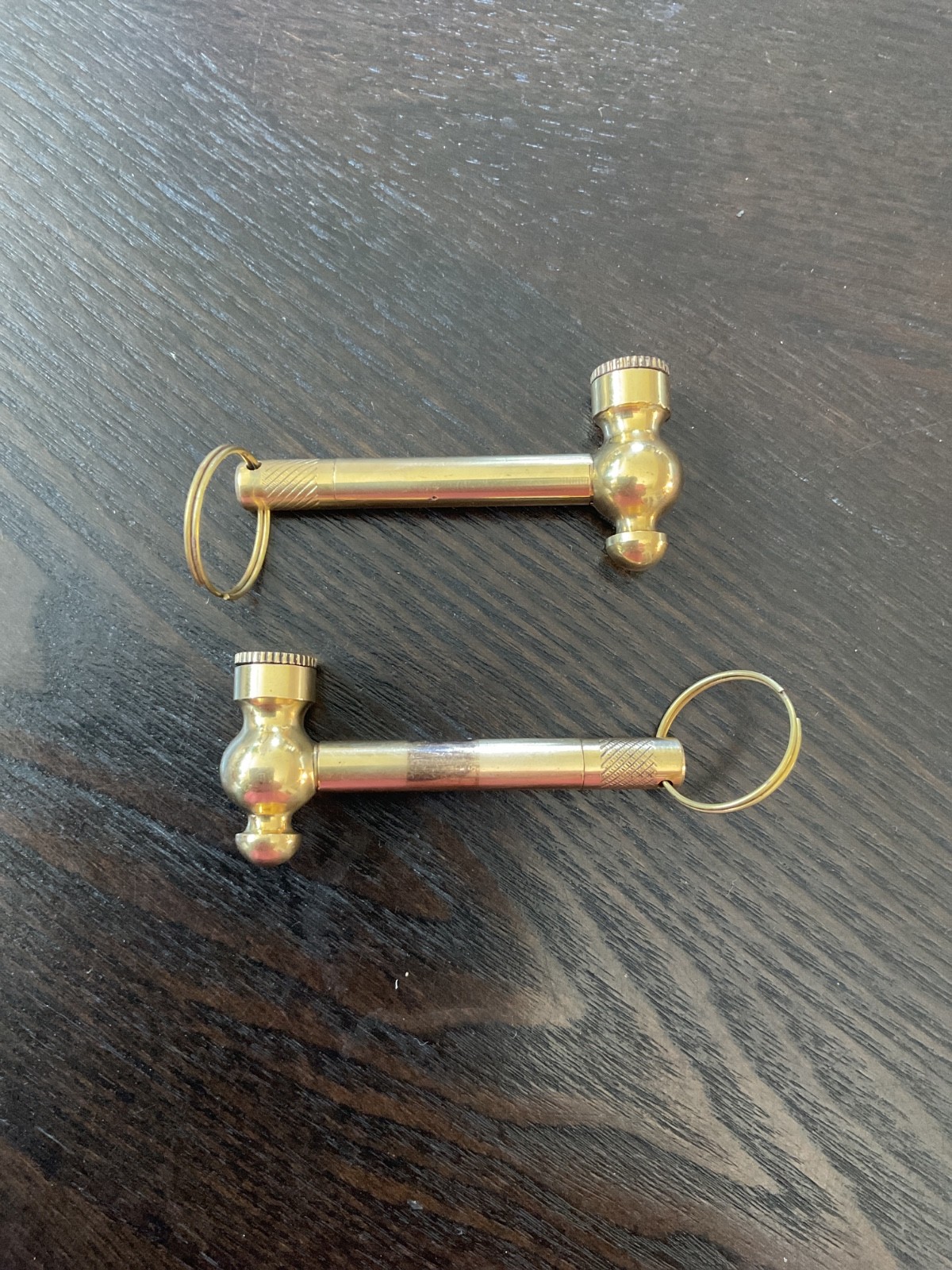 2 PCS portable key chain herb tobacco smoking metal pipe w 10 brass screen 2 PCS portable key chain herb tobacco smoking metal pipe w 10 brass screen