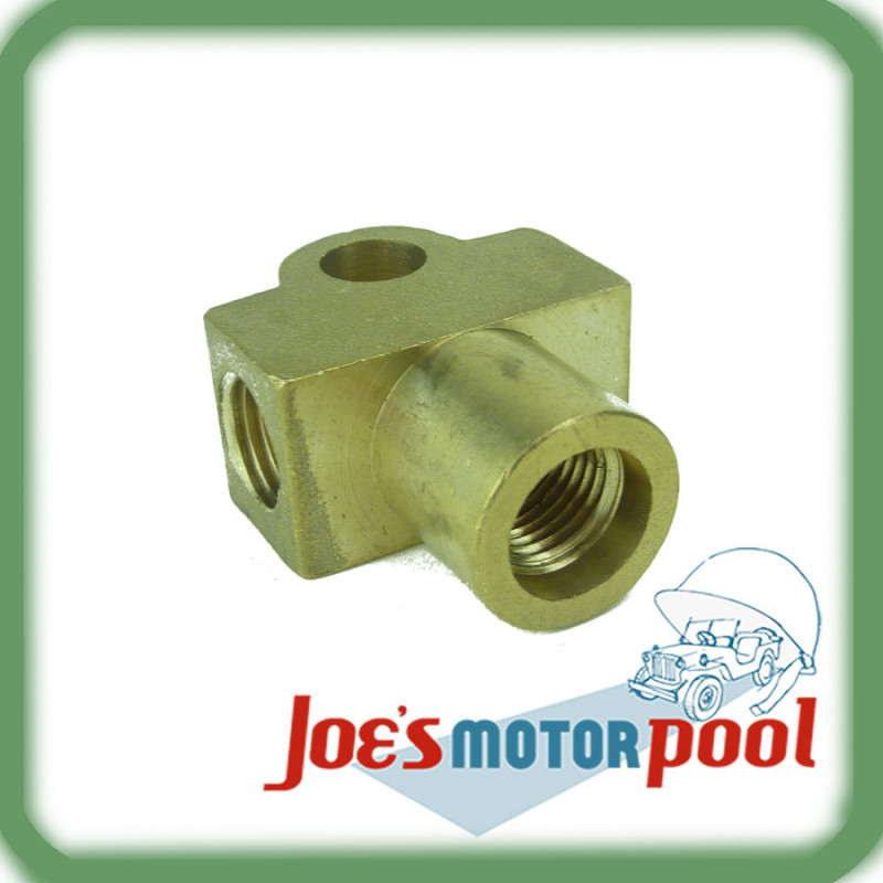 Willys MB, MA, CJ2, CJ3 M38 Ford GPW, GP Axle Brake Union Tee Fitting Willys MB, MA, CJ2, CJ3 M38 Ford GPW, GP Axle Brake Union Tee Fitting