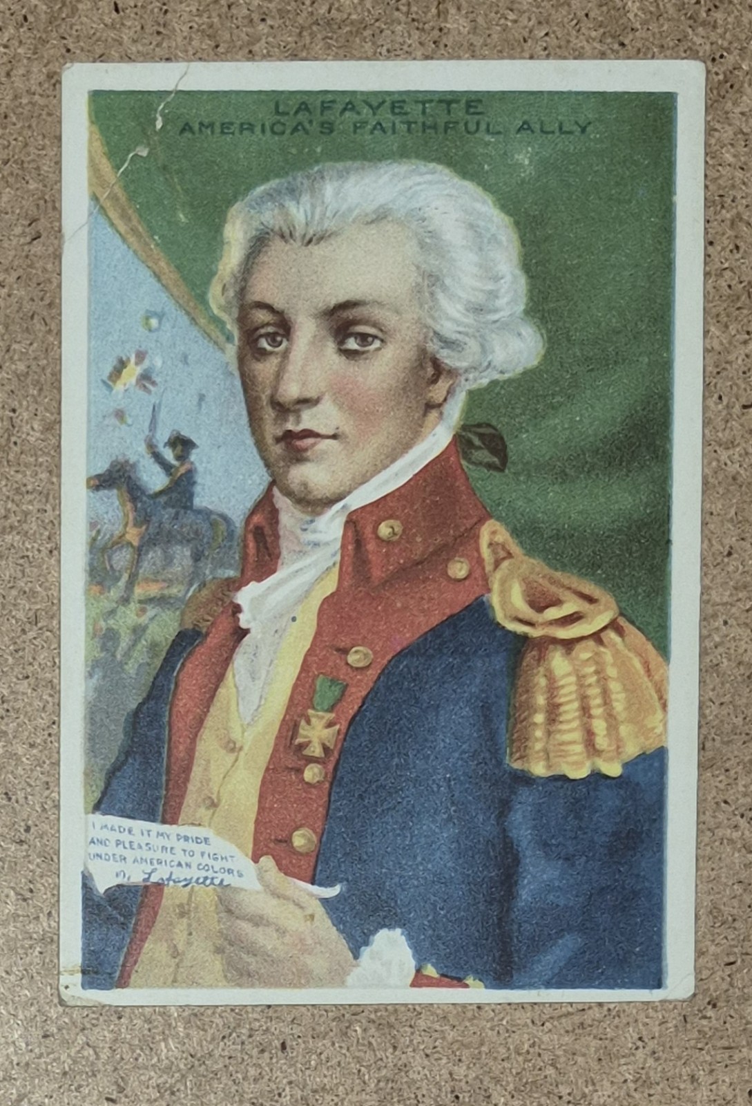 1911-12 Royal Bengals T68 Men Heroes History Marquis de Lafayette Revolutionary 1911-12 Royal Bengals T68 Men Heroes History Marquis de Lafayette Revolutionary