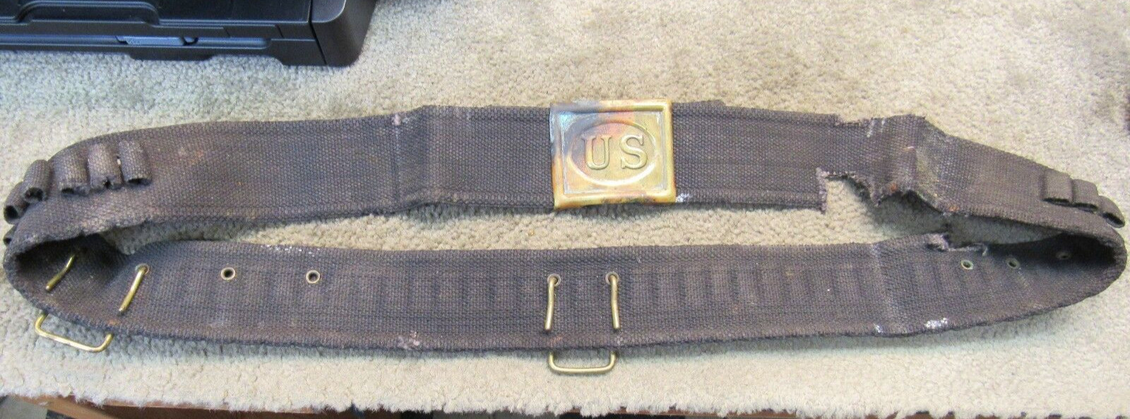 US ANSON MILLS M1887 Officers Cavalry Belt 50 SLOT 38 CAL INDIAN WARS BLUE US ANSON MILLS M1887 Officers Cavalry Belt 50 SLOT 38 CAL INDIAN WARS BLUE