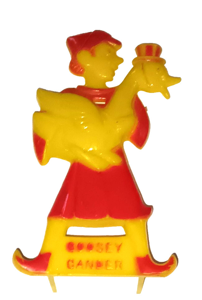 HTF Vtg MCM Rosen Rosbro Hard Plastic Goosey Gander Lollipop Sucker Candy Holder HTF Vtg MCM Rosen Rosbro Hard Plastic Goosey Gander Lollipop Sucker Candy Holder