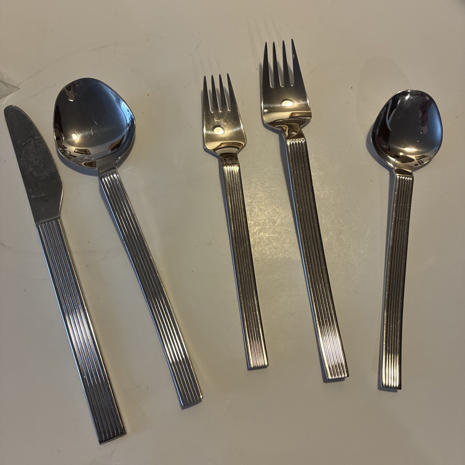 Vtg 5 Piece Place Setting ZANI, Italy, Carla Nencioni & Armando Flatware Vtg 5 Piece Place Setting ZANI, Italy, Carla Nencioni & Armando Flatware