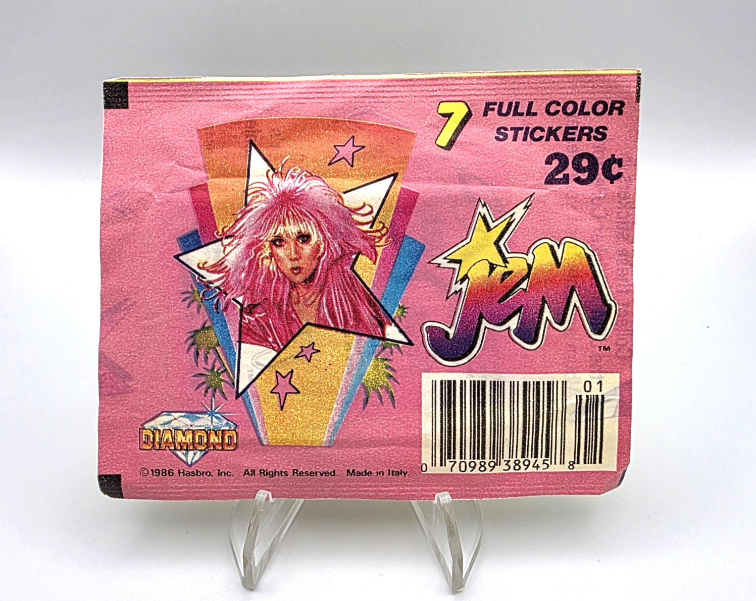 1986 Hasbro Diamond Jem 1 Factory Sealed Sticker Pack