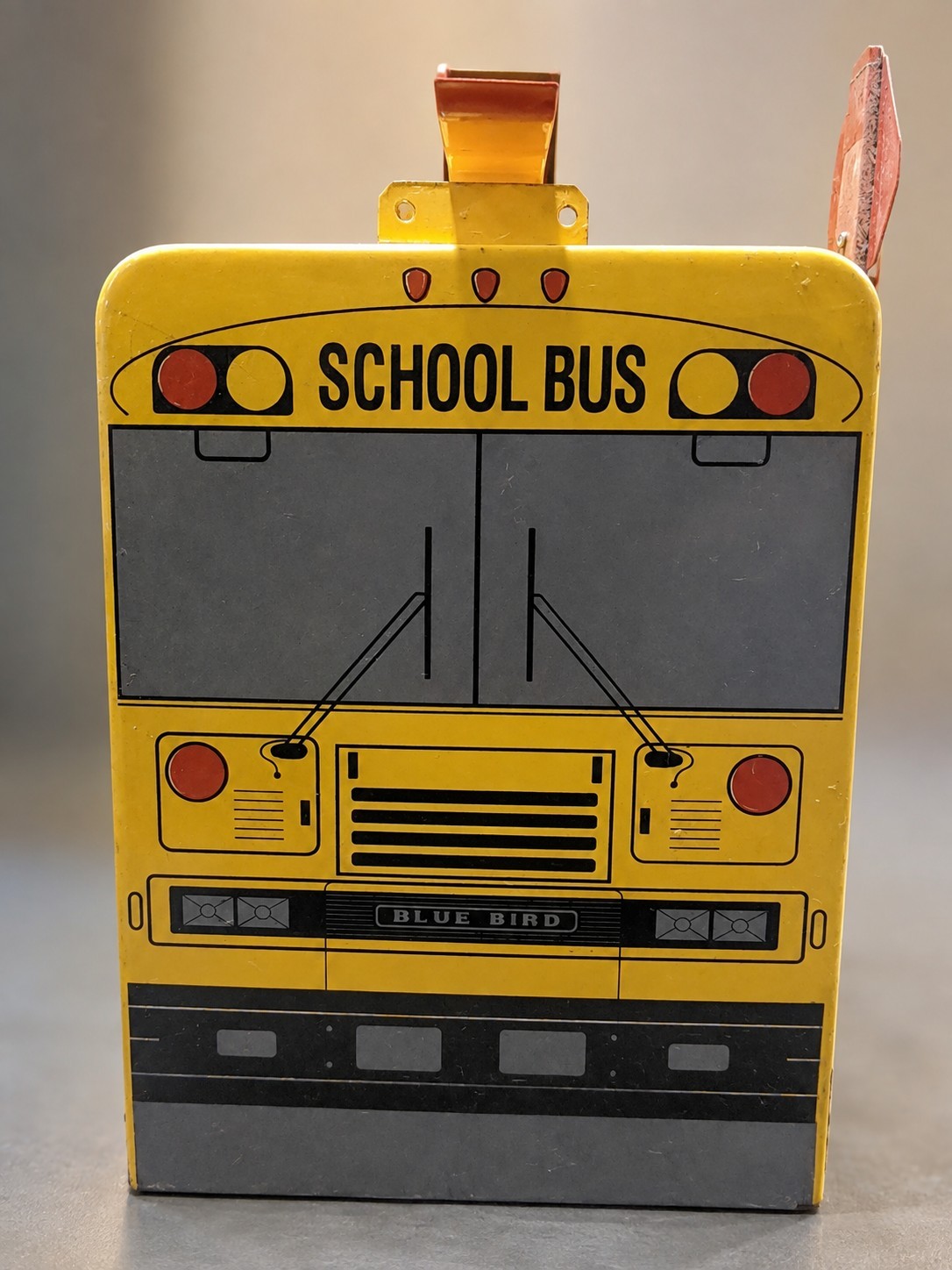 Vintage Blue Bird School Bus Metal Mailbox w Stop Sign Flag Rare Collectible Vintage Blue Bird School Bus Metal Mailbox w Stop Sign Flag Rare Collectible