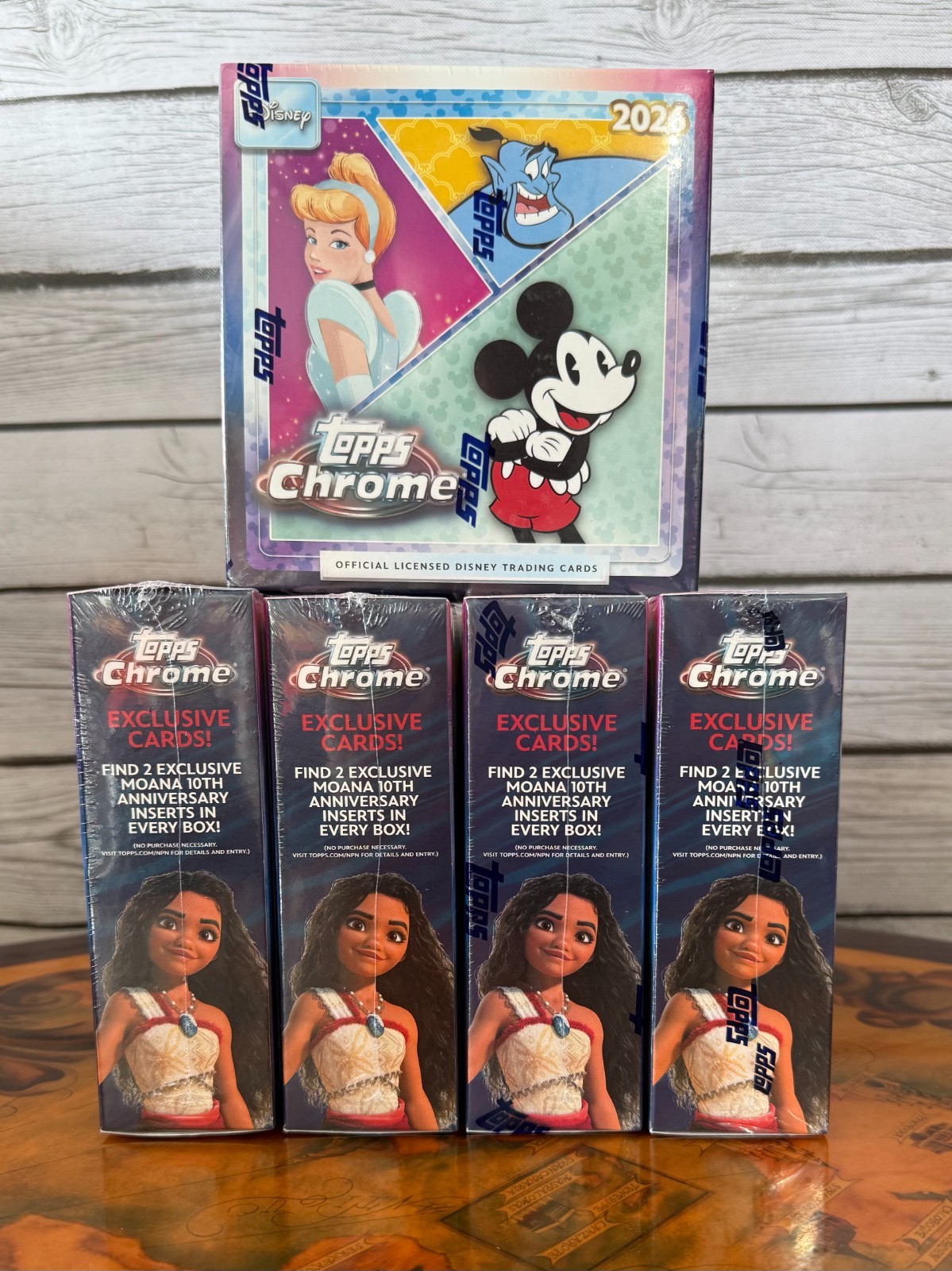 2026 Topps Chrome Disney Mega Box Lot of 5 - Sealed 2026 Topps Chrome Disney Mega Box Lot of 5 - Sealed