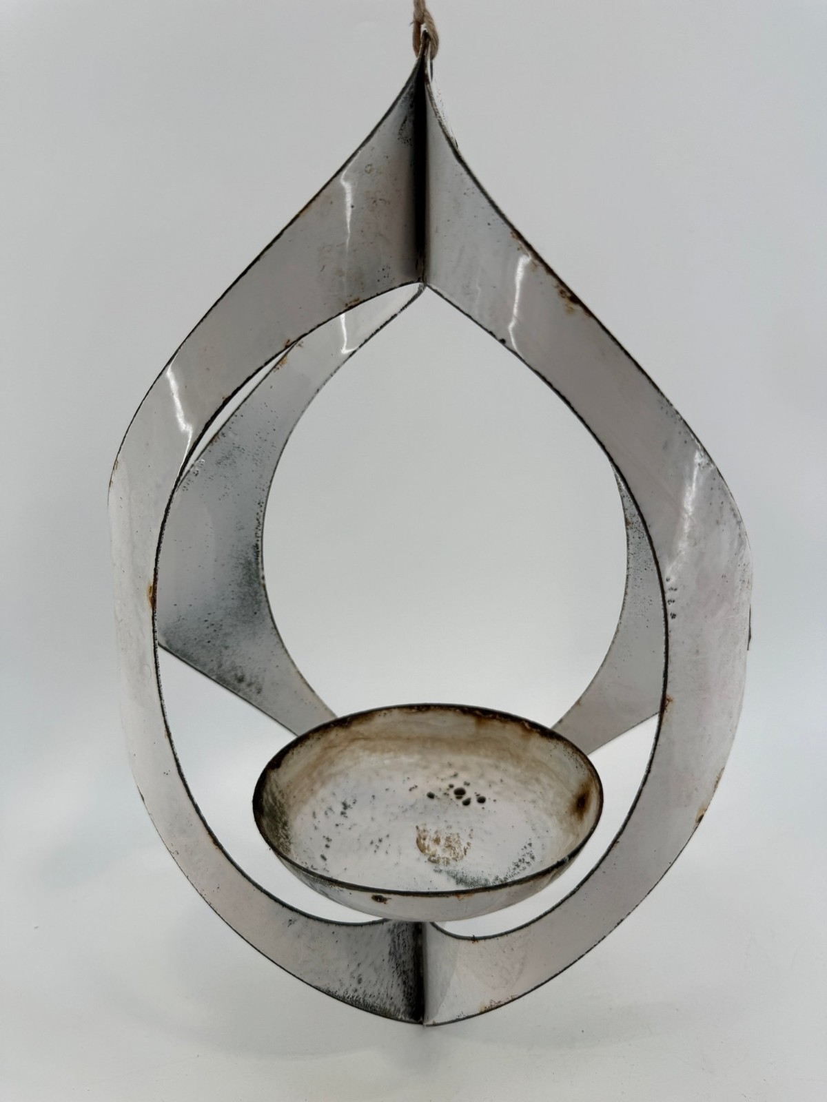 VTG Hanova of Pasadena MCM Candle Holder Enamel Metal Brutalist Hanging VTG Hanova of Pasadena MCM Candle Holder Enamel Metal Brutalist Hanging
