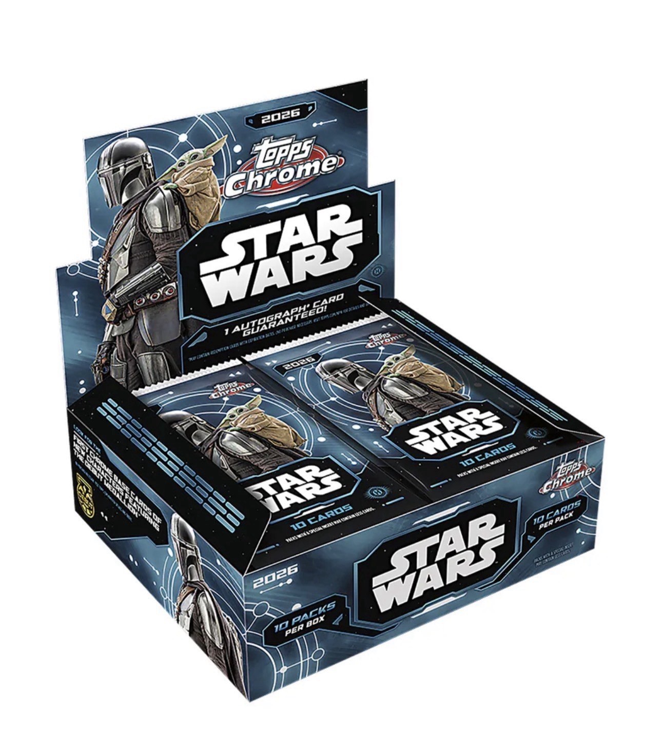 Topps 2026 Topps Chrome Star Wars Hobby Box - Sealed PRESALE Ships 10/23 Topps 2026 Topps Chrome Star Wars Hobby Box - Sealed PRESALE Ships 10/23