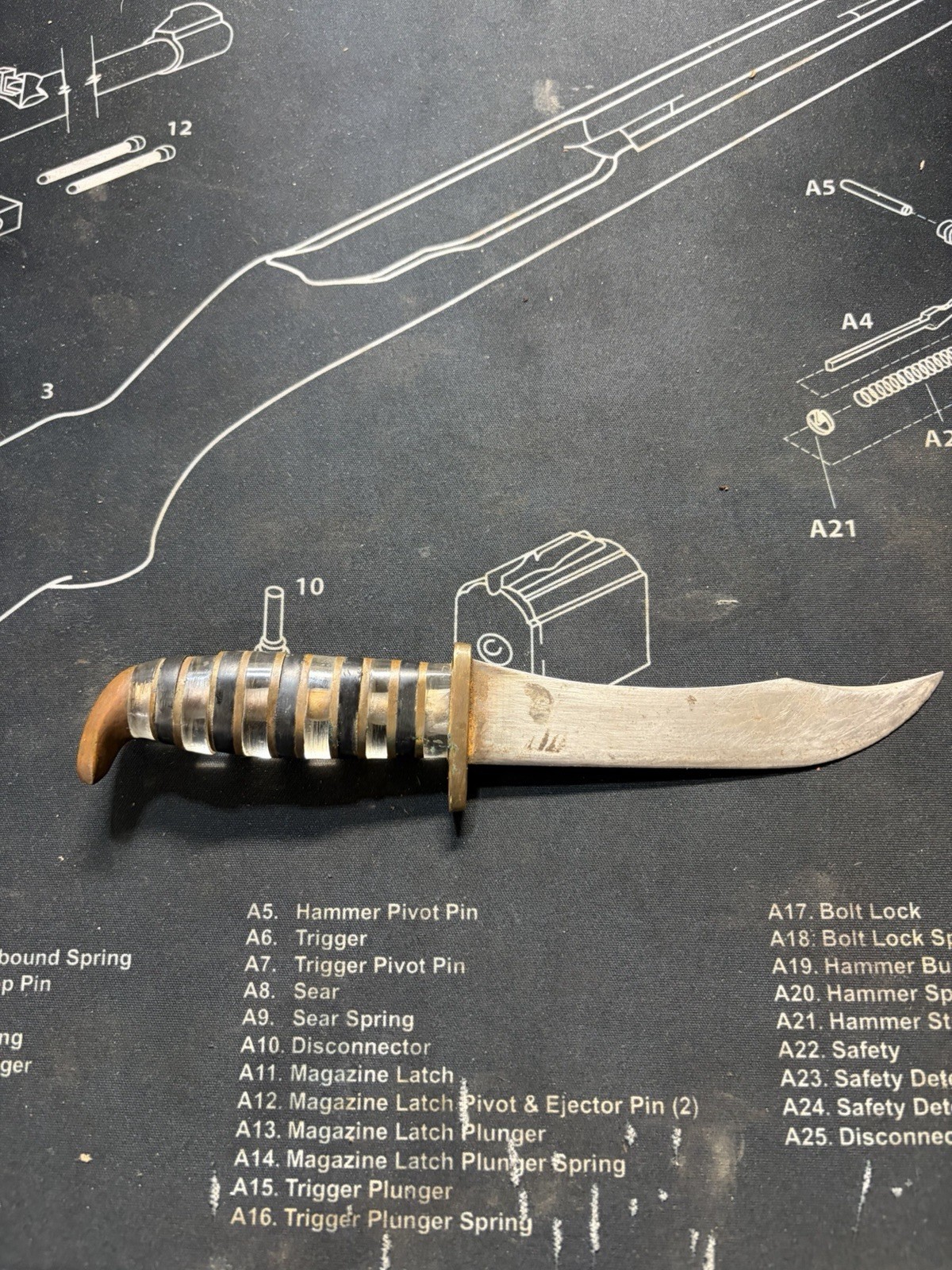 Vintage Handmade Custom WWII Theatre Knife