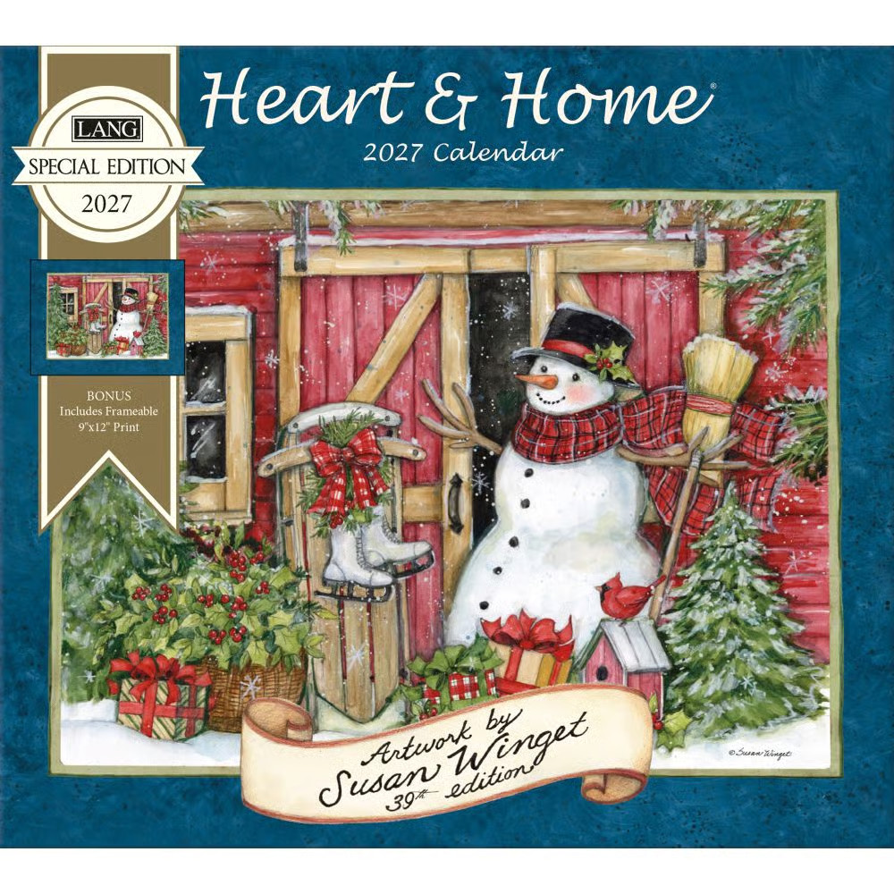 Lang Brands, Heart & Home Special Edition 2027 Wall Calendar by Susan Winget Lang Brands, Heart & Home Special Edition 2027 Wall Calendar by Susan Winget