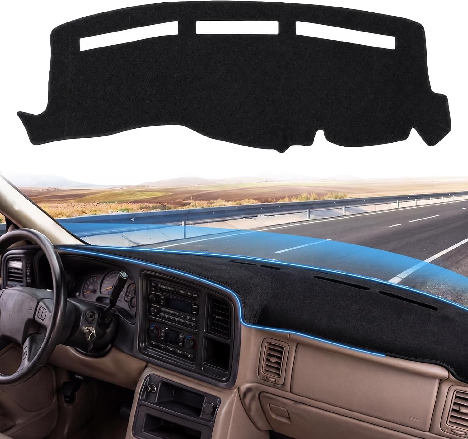 Dash Board Cover Mat Carpet Compatible 1999-2006 Chevy Silverado/GMC Sierra | Ta Dash Board Cover Mat Carpet Compatible 1999-2006 Chevy Silverado/GMC Sierra | Ta