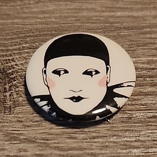 Harlequin Character Pinback Metal Pinback Button Vintage 1979
