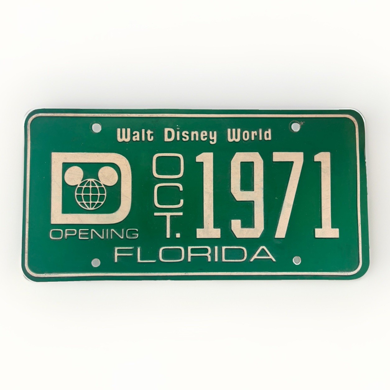 🏰 Vintage 1971 Walt Disney World Oct Opening License Plate Excellent Rare 💎 ✨ 🏰 Vintage 1971 Walt Disney World Oct Opening License Plate Excellent Rare 💎 ✨