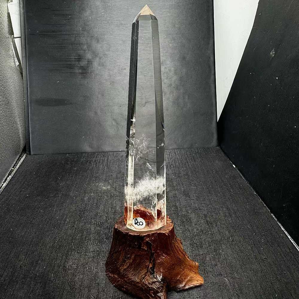 271g Natural White Quartz Obelisk Energy Crystal Point Wand Reiki Decor+Stand 271g Natural White Quartz Obelisk Energy Crystal Point Wand Reiki Decor+Stand