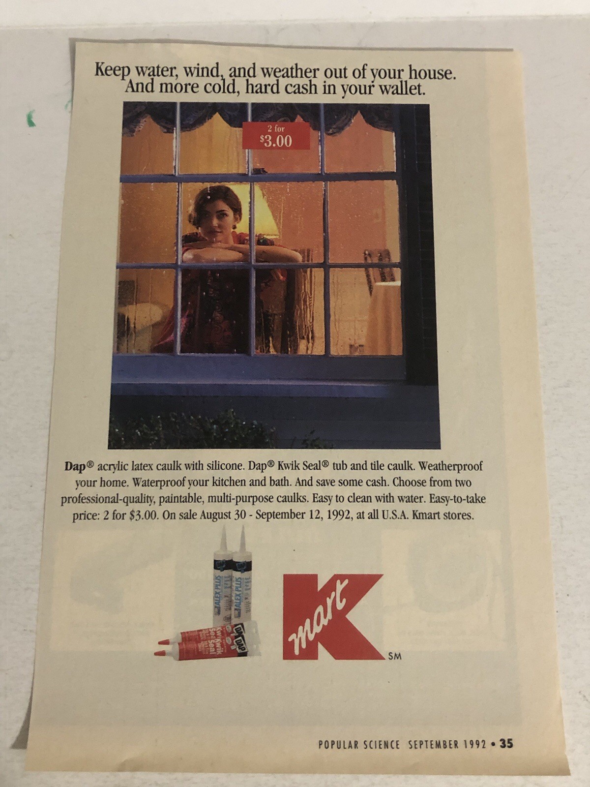1992 Kmart Dap Vintage Print Ad Advertisement pa50 1992 Kmart Dap Vintage Print Ad Advertisement pa50