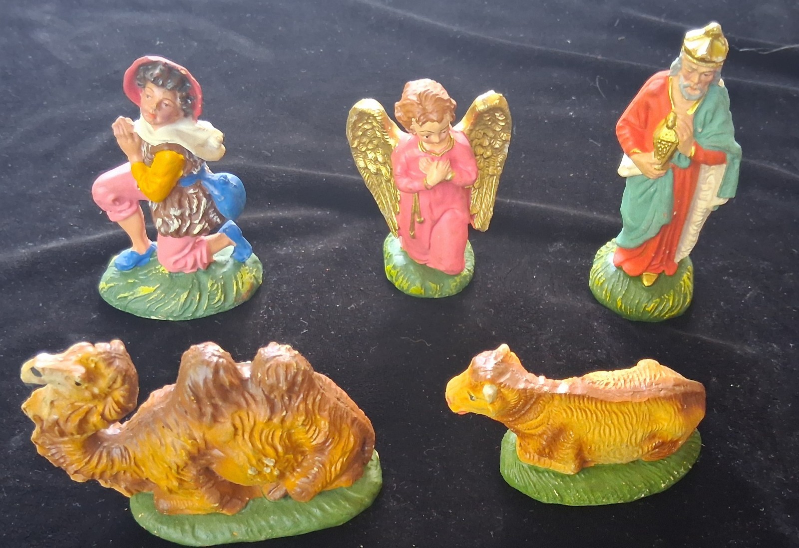 Vintage Confalonieri Italy Nativity Christmas Figures Lot of 5