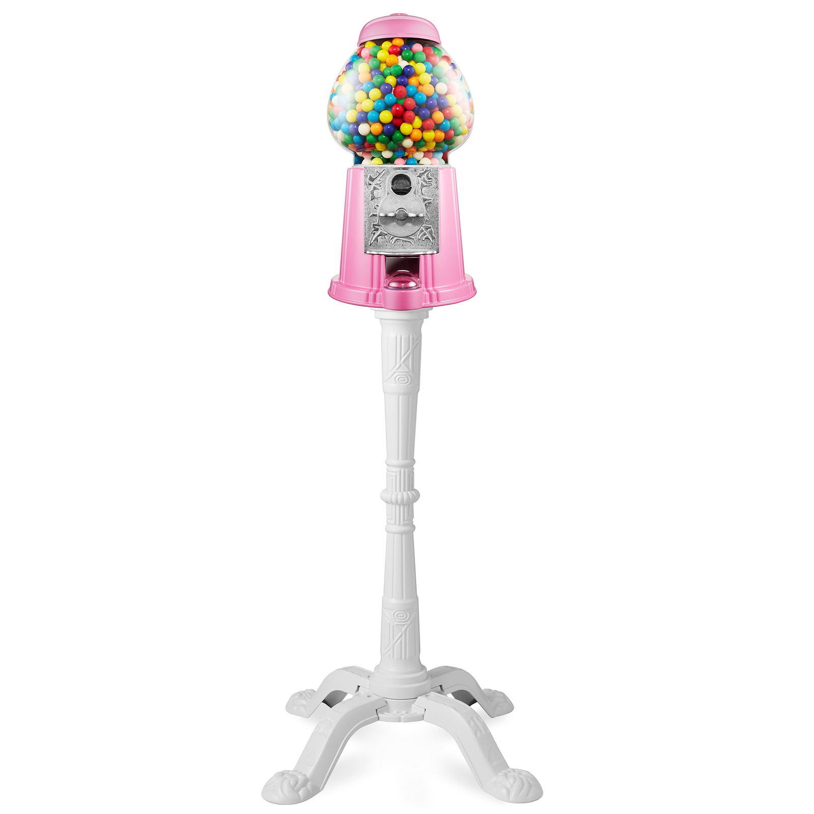 15" Gumball Machine with Stand and Coin Bank - Pink, Bubble Gum Candy Dispenser 15" Gumball Machine with Stand and Coin Bank - Pink, Bubble Gum Candy Dispenser