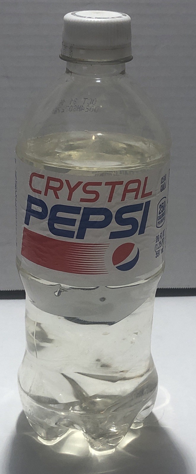 Crystal Pepsi Clear Soda 20oz Bottle 2016 Collectible Expired Crystal Pepsi Clear Soda 20oz Bottle 2016 Collectible Expired